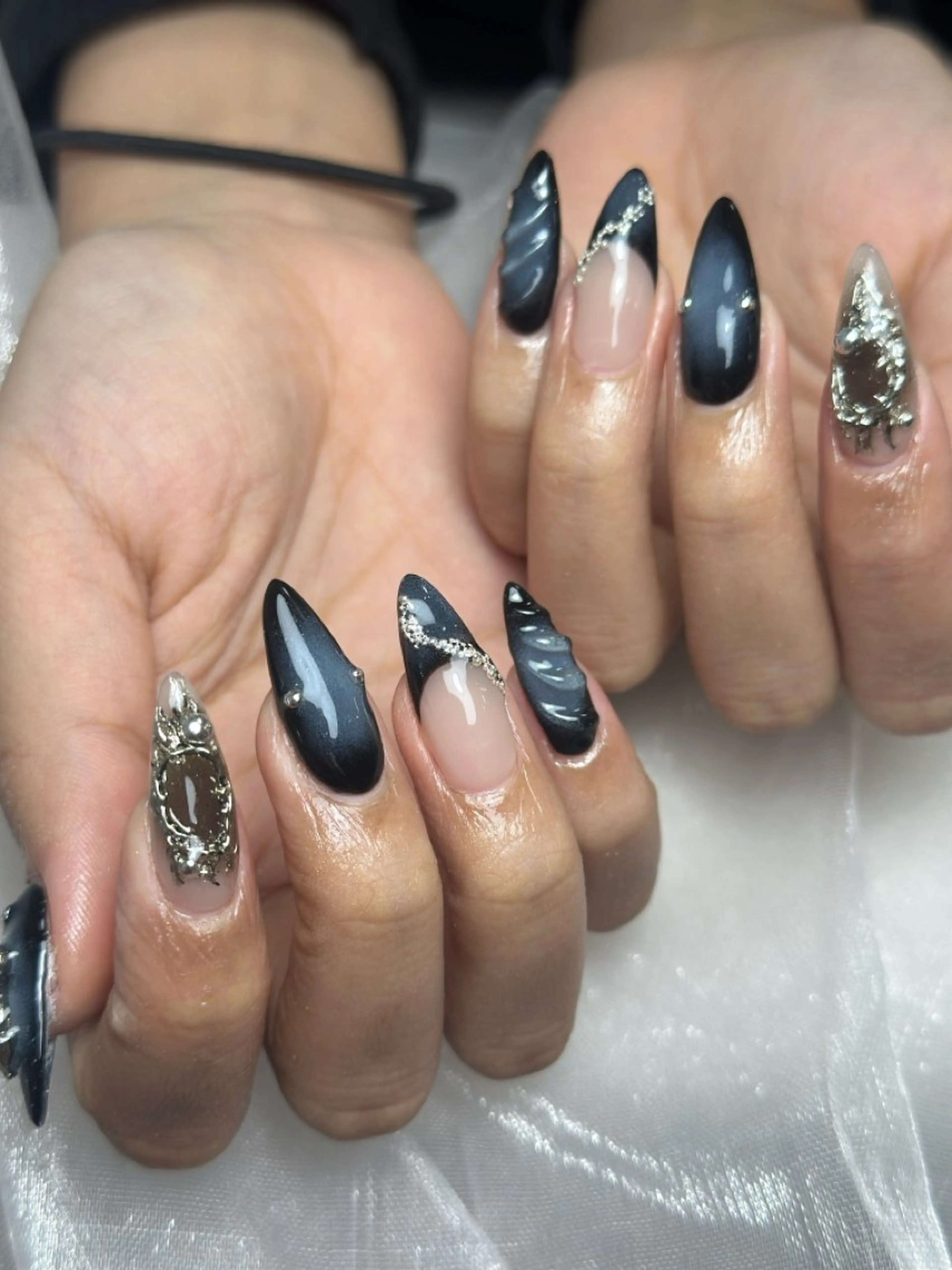 ネイル アートネイル ジェルネイル マグネットネイル ハンドネイル JennNail_ マオのネイルデザイン