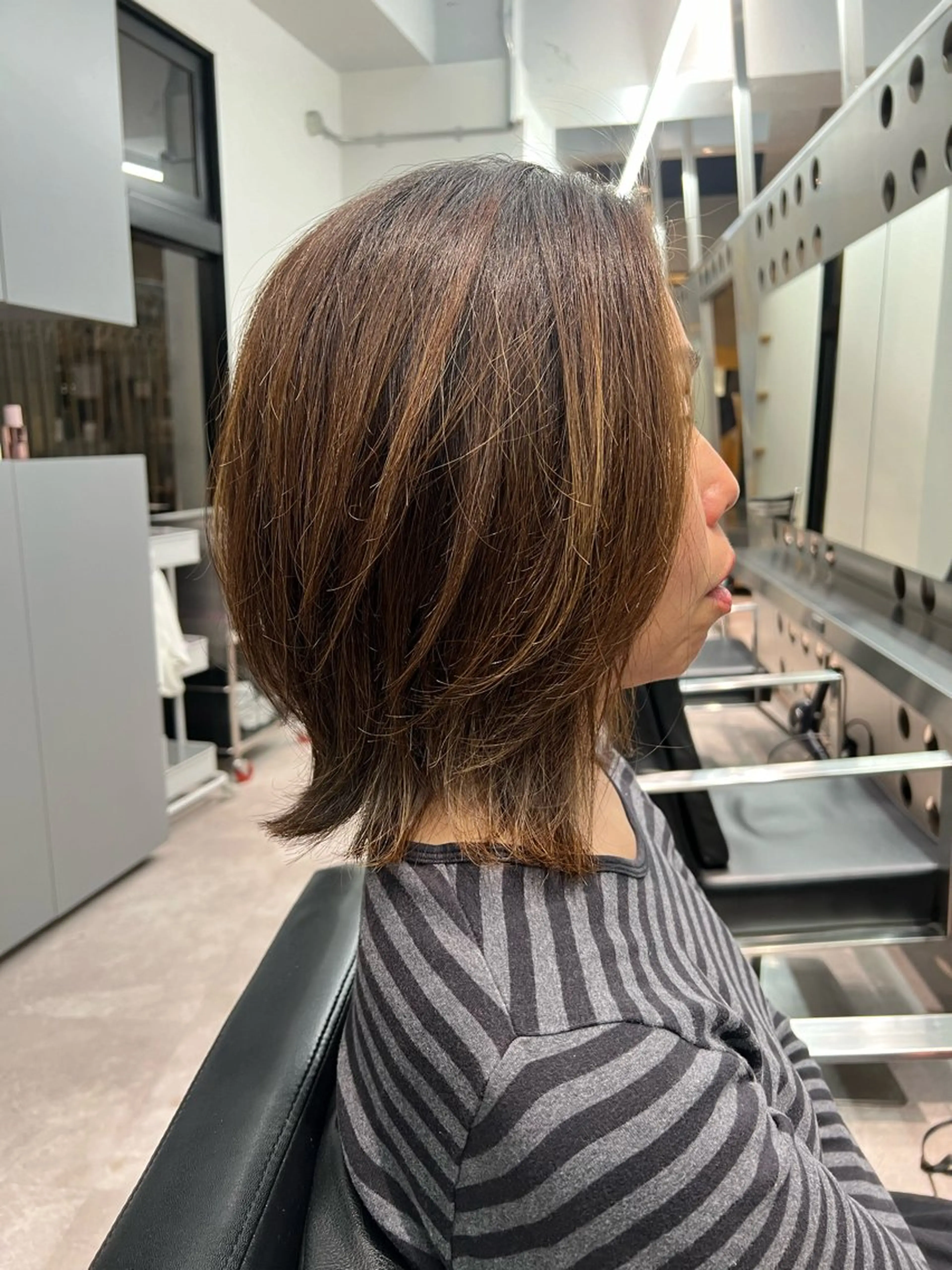 ショート ボブ くびれヘア カット トリートメント 堀江 /木下椋麻のヘアスタイル