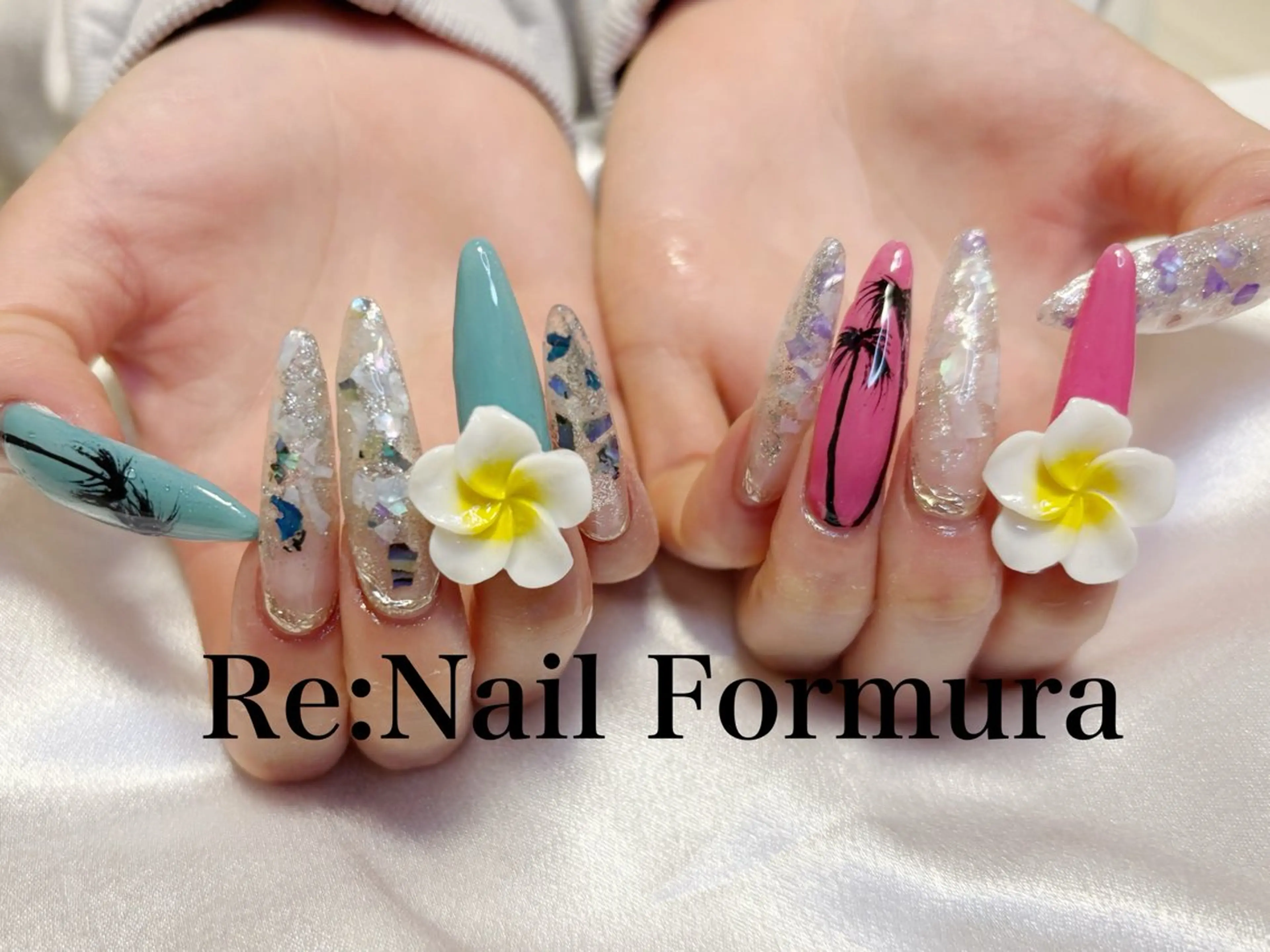 ロング ハンドネイル Re:Nail Formula所属・kido chieのネイルデザイン