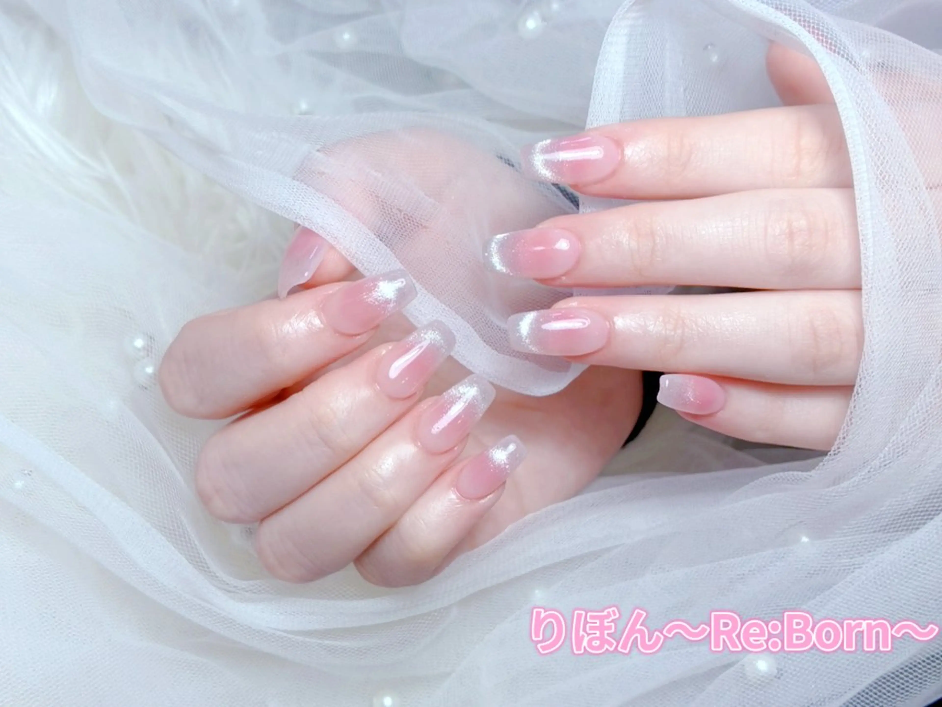 🎀チークマグネットフレンチネイル💅　¥7500→5580の写真