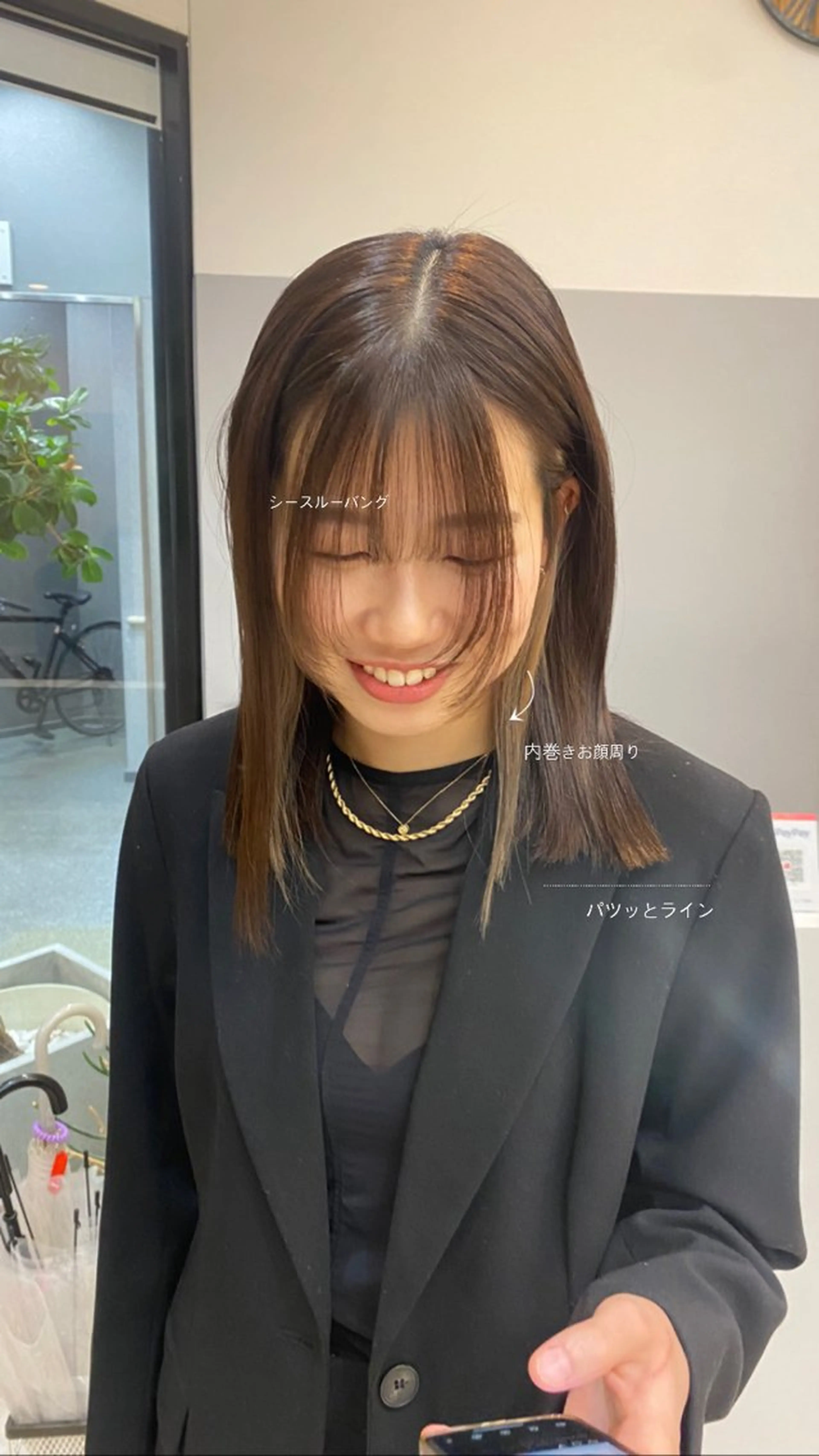 ミディアム カラー 広島/ヘアセット /ベージュ/わかなのヘアスタイル