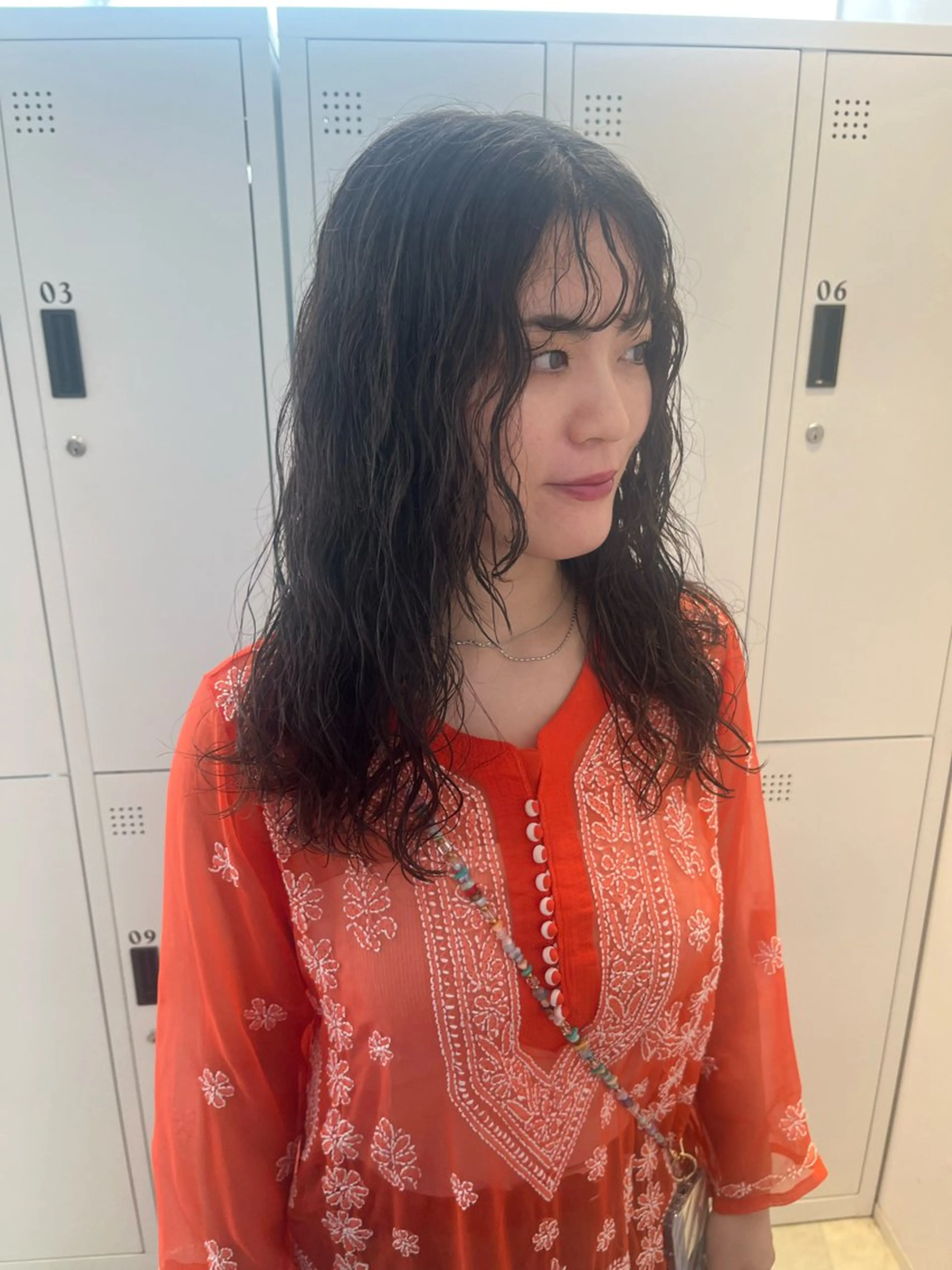 セミロング パーマ カット パーマ トリートメント ボブ/ベージュ/ パーマ🪿近森ゆいのヘアスタイル