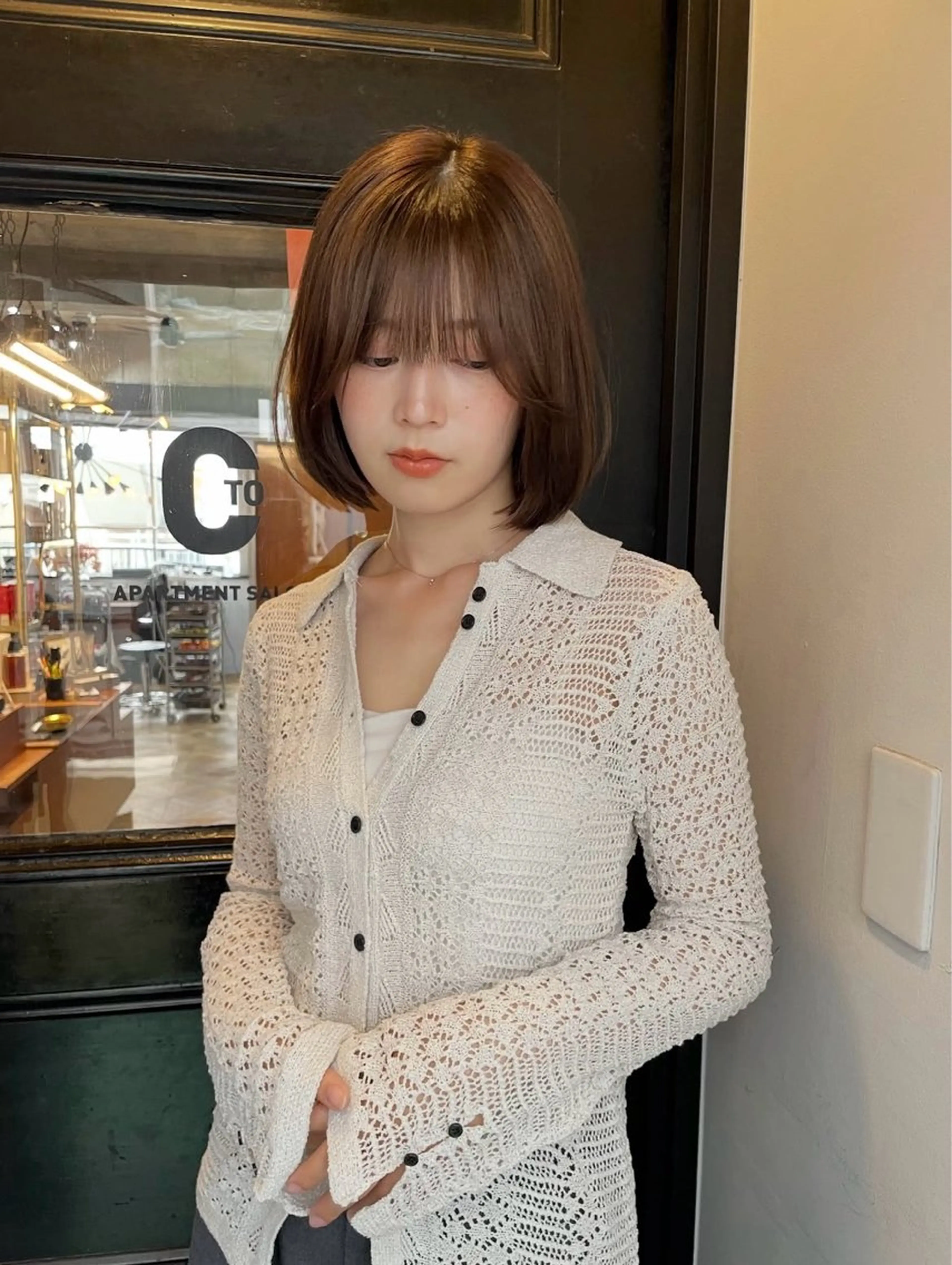 ショート カラー カット ヘアカラー トリートメント ボブ/ミディアム RIONAのヘアスタイル