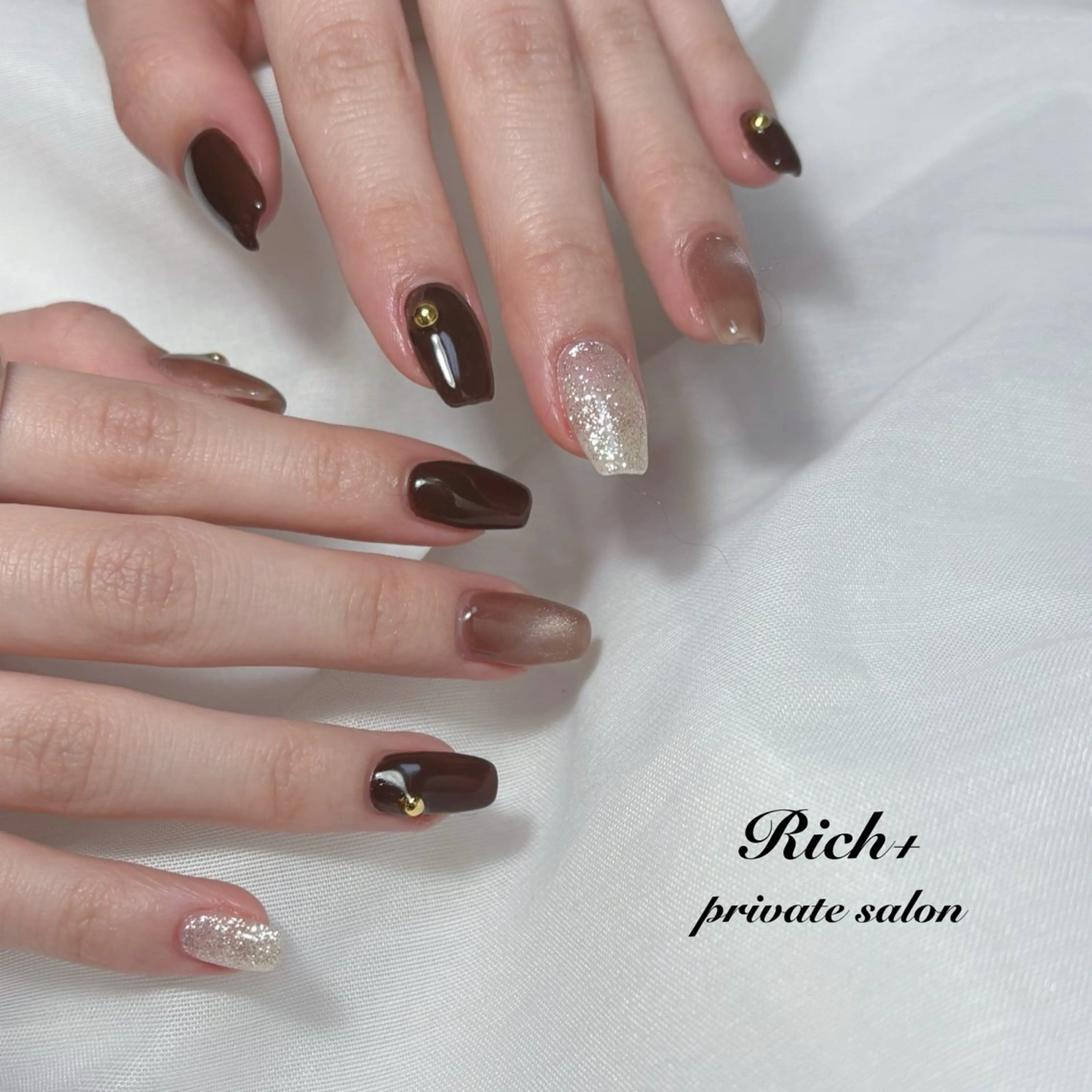ネイル 持ち込み ハンドネイル Rich+nail Mayuのネイルデザイン
