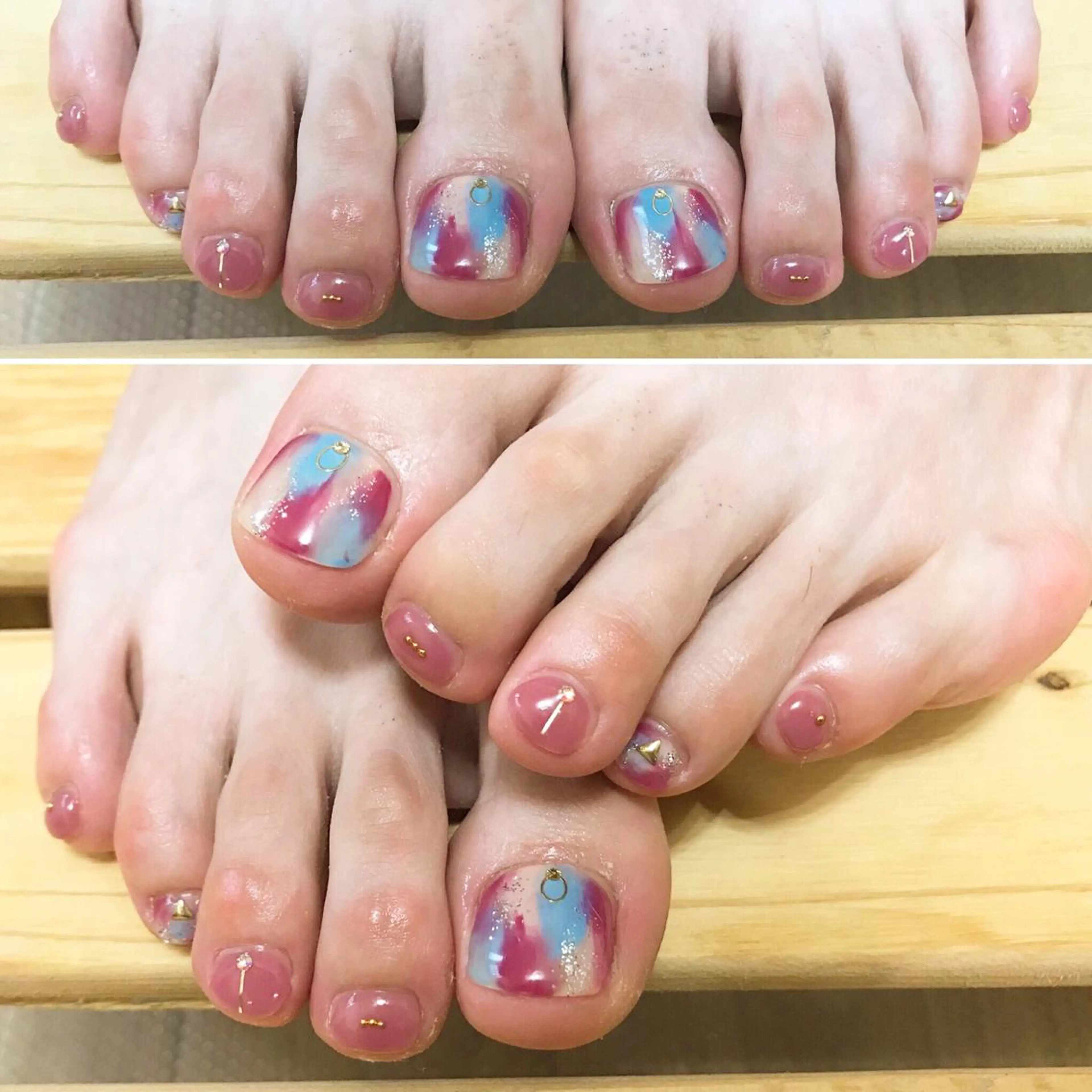 ネイル フットネイル シンプルネイル 春ネイル 夏ネイル ホワイト nail fufla ♡yamane♡のネイルデザイン