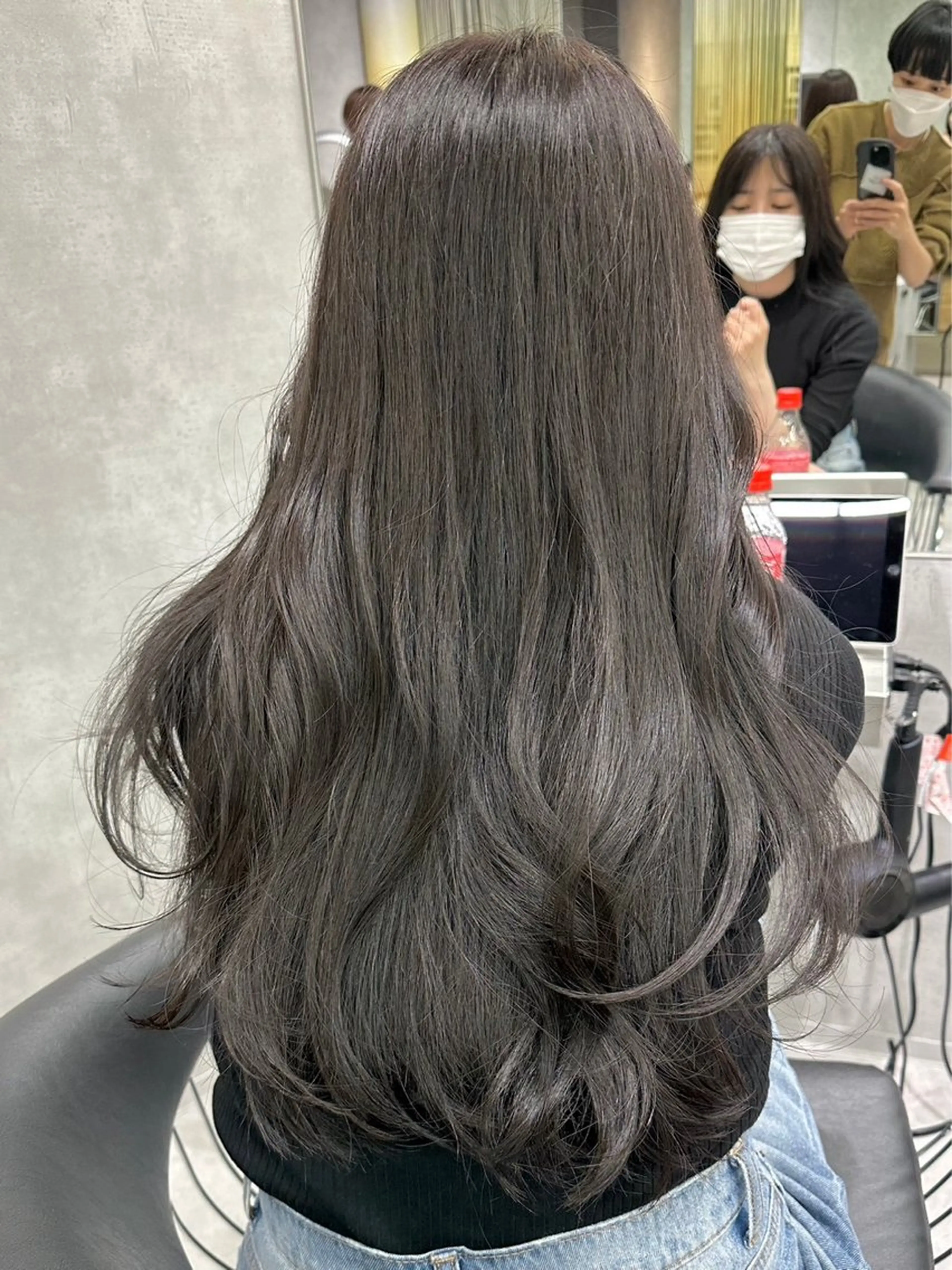 カラー ヘアカラー 花井輝 ボブ/センターパートのヘアスタイル
