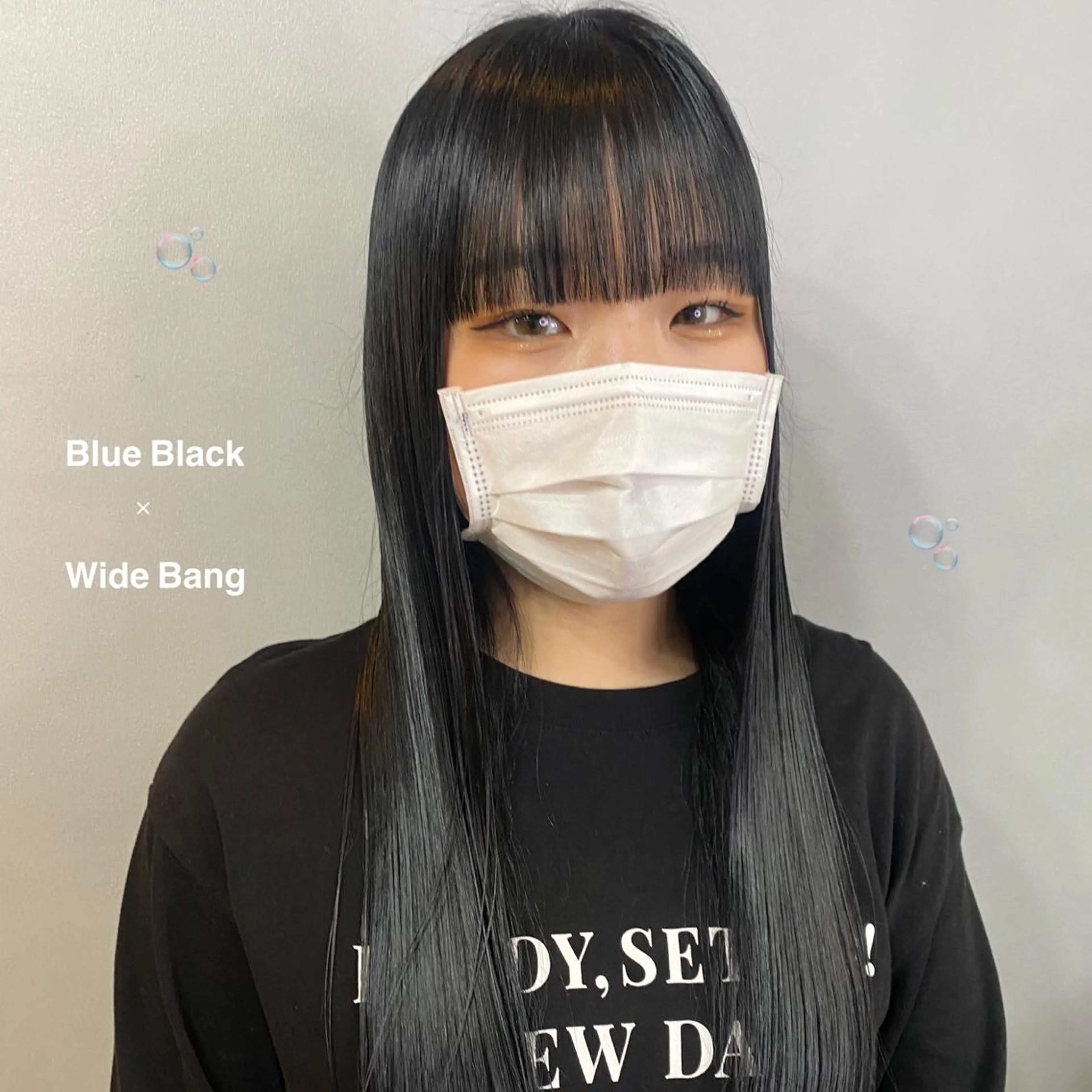 ロング ワイドバング カット 縮毛矯正 SOURCE 茶屋町所属・SOURCE 茶屋町　奥井杏奈のヘアスタイル