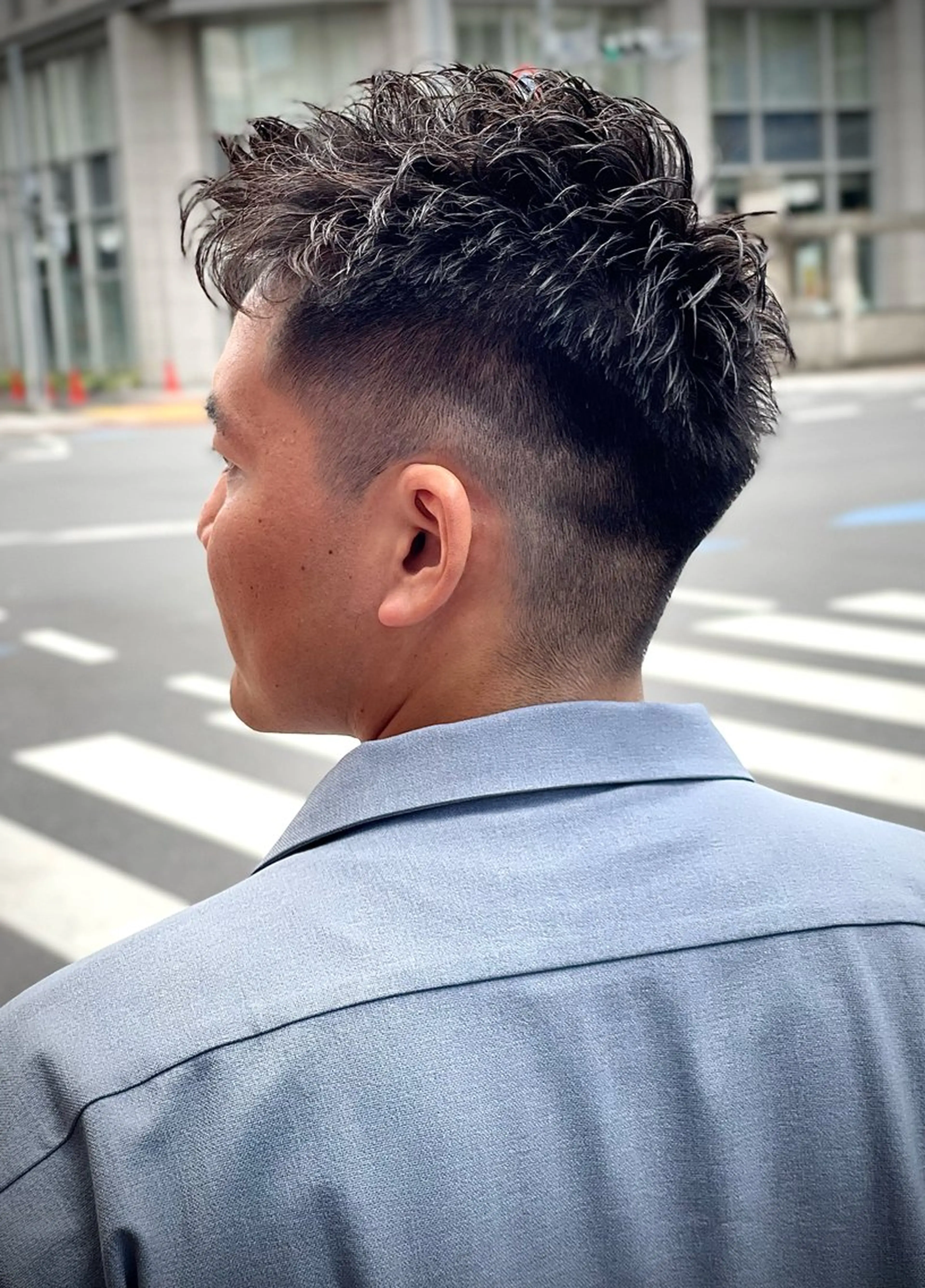 ショート パーマ メンズ 浅見 天翔のヘアスタイル