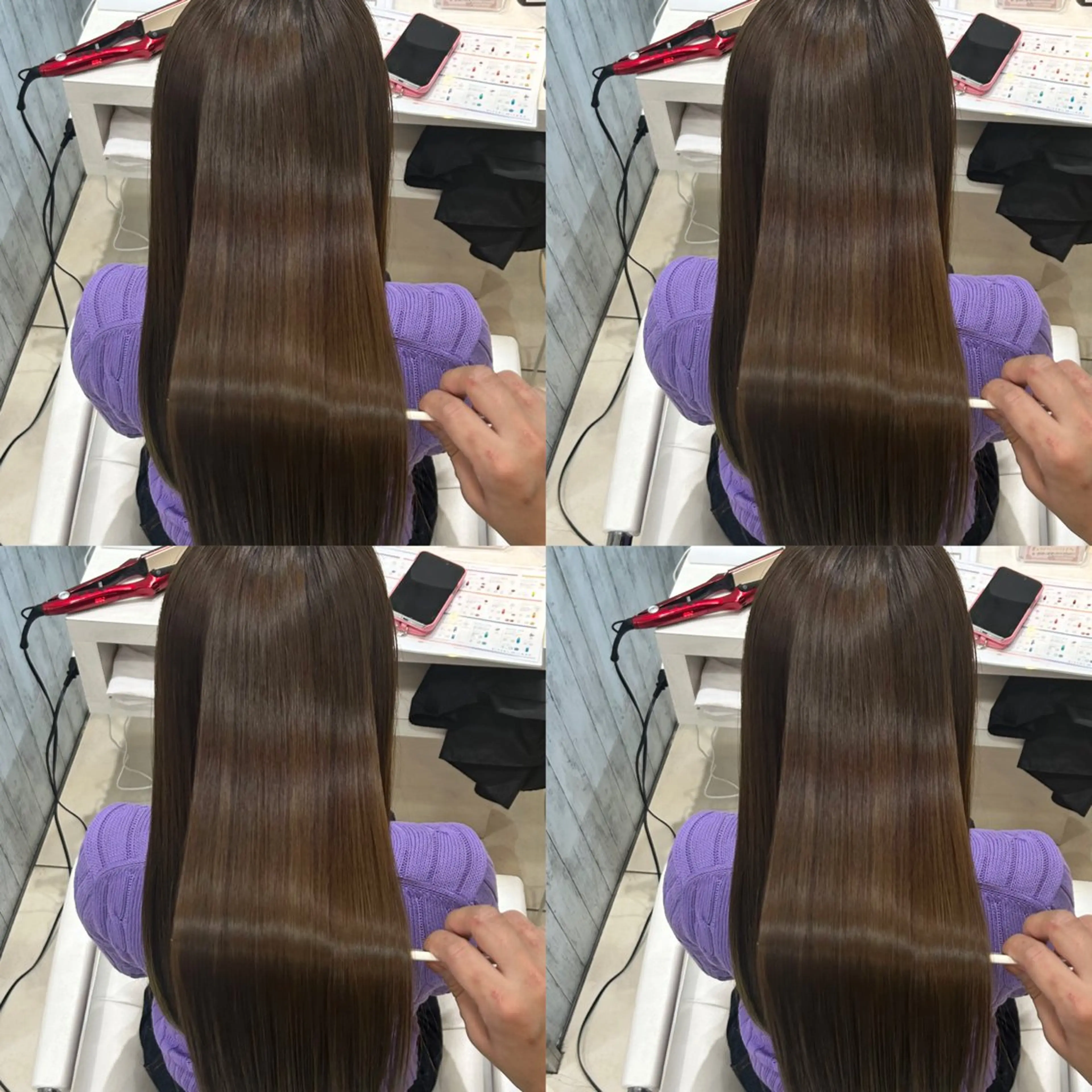 【人気No.3メニュー】カット+メテオワンカラー+髪質改善tr¥16,500【ロング料金なし/アディクシー/オージュア】の写真