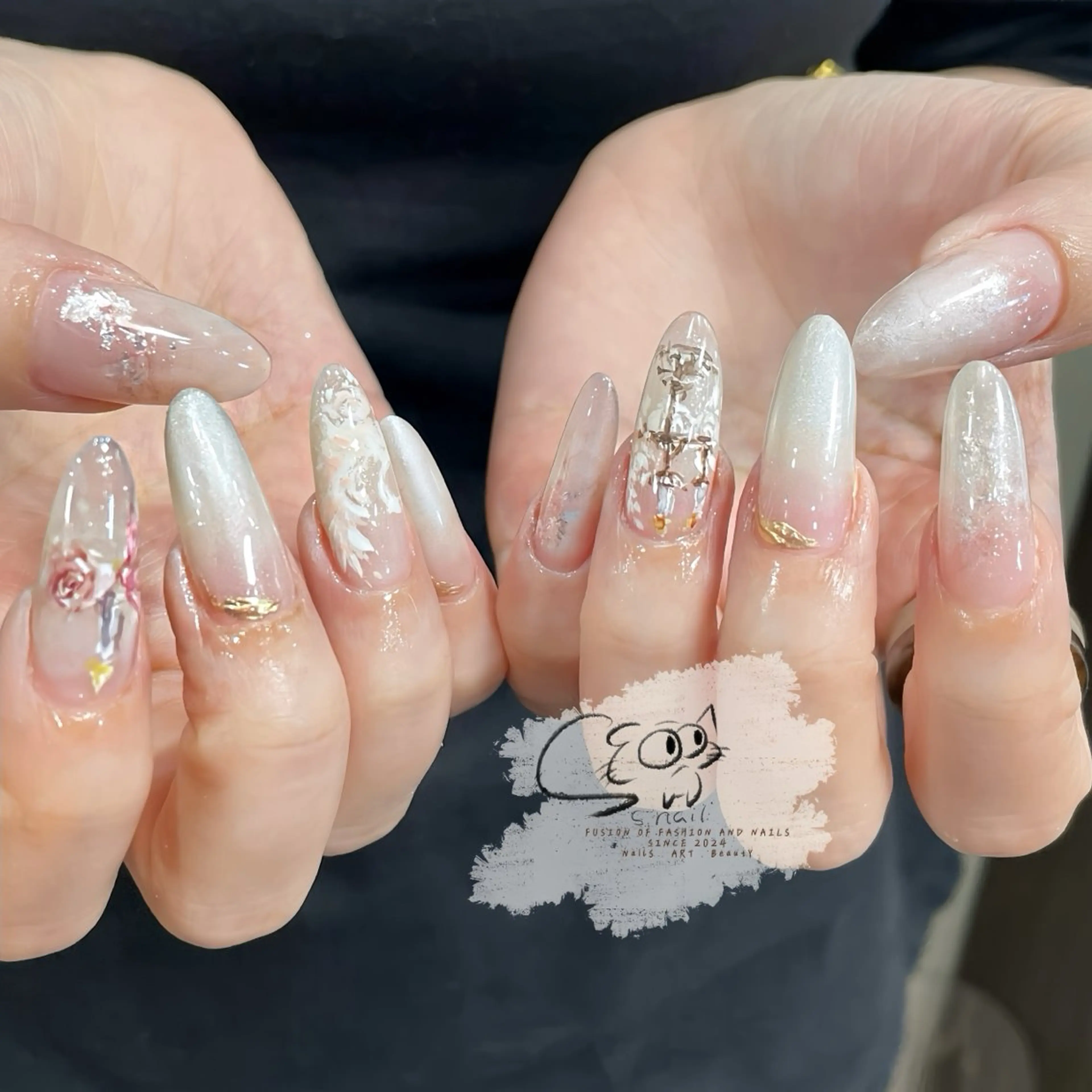 ネイル アートネイル チークネイル フレンチネイル グラデーション マグネットネイル S.nail _のネイルデザイン