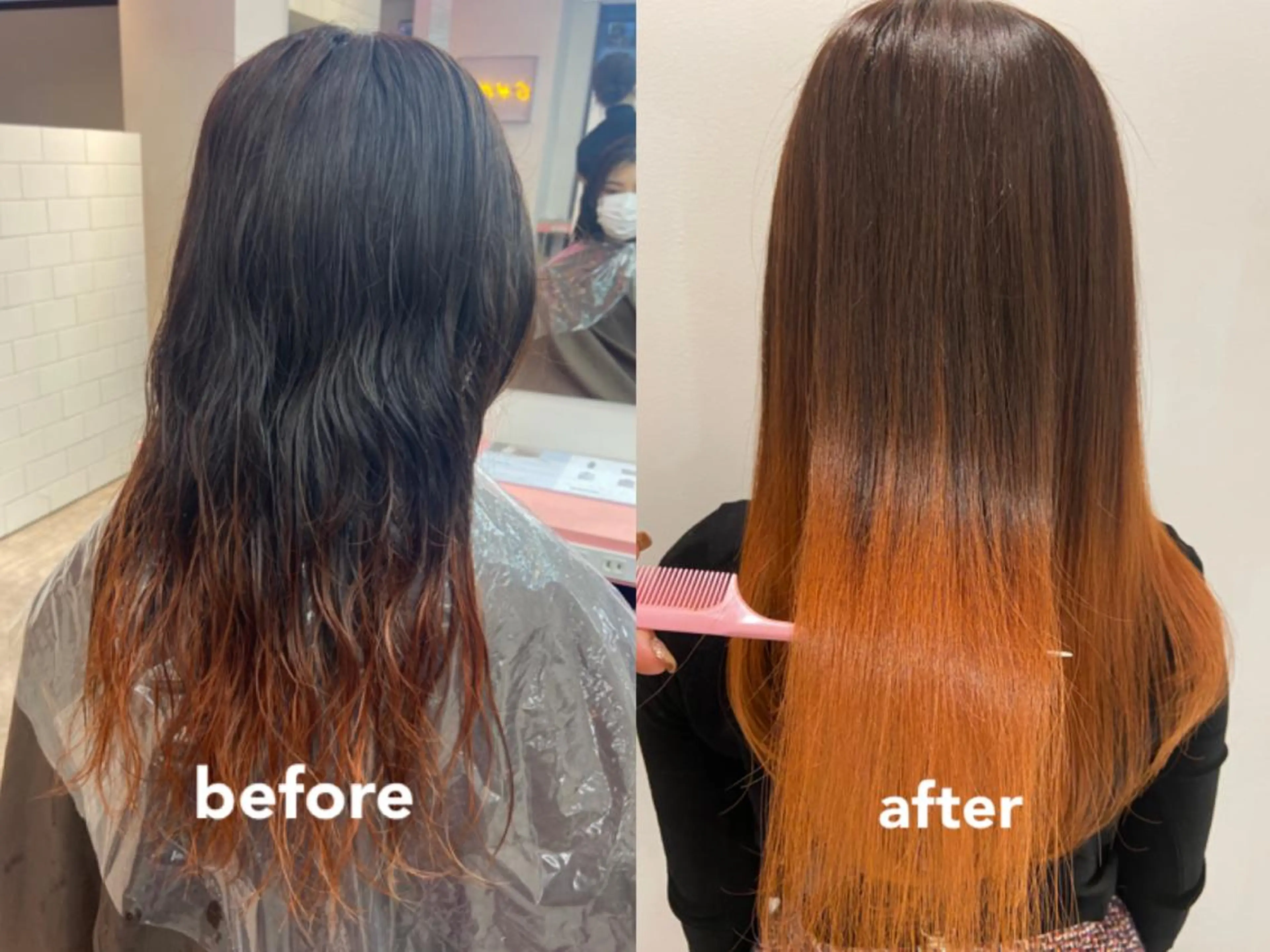 ロング カラー ヘアアレンジ くせ毛 天神レイヤーカット No.1💖マユカのヘアスタイル