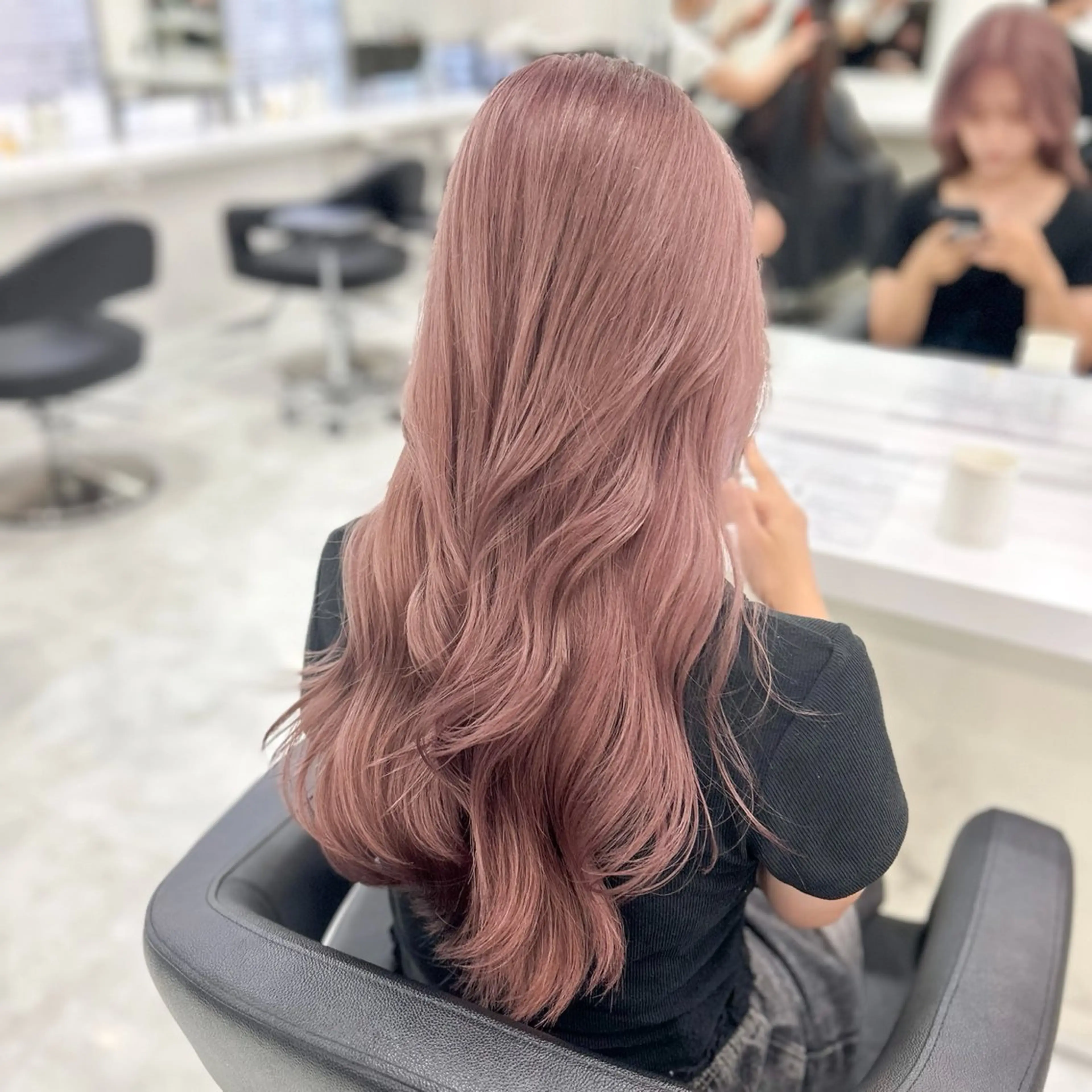 ロング カラー ヘアアレンジ メンズ ヘアカラー トリートメント ヘッドスパ ヘアセット 盛れ韓国ハイトーン 🎀Himari🎀のヘアスタイル