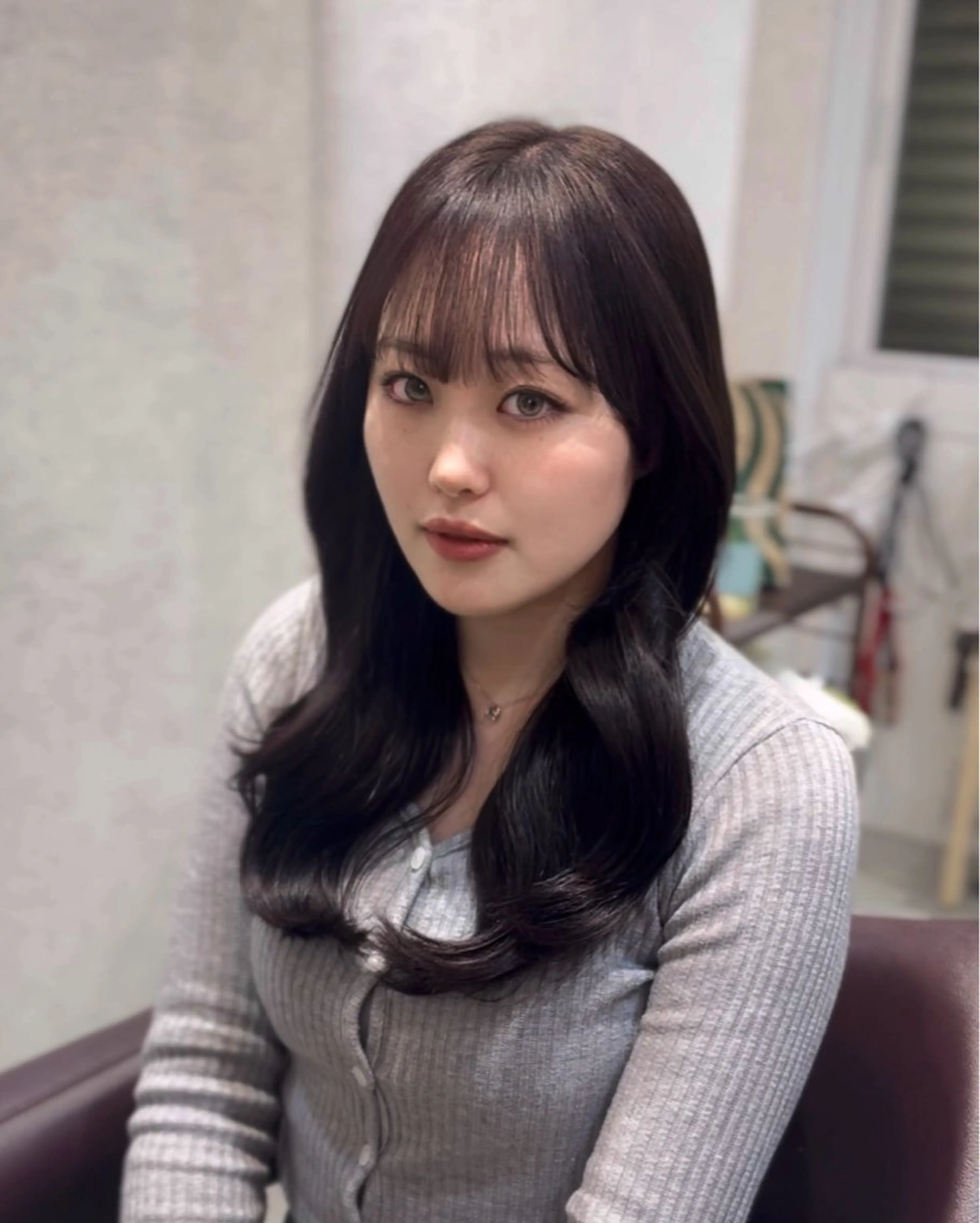 ロング カラー suzuka/透明感 /顔周り/美髪矯正のヘアスタイル