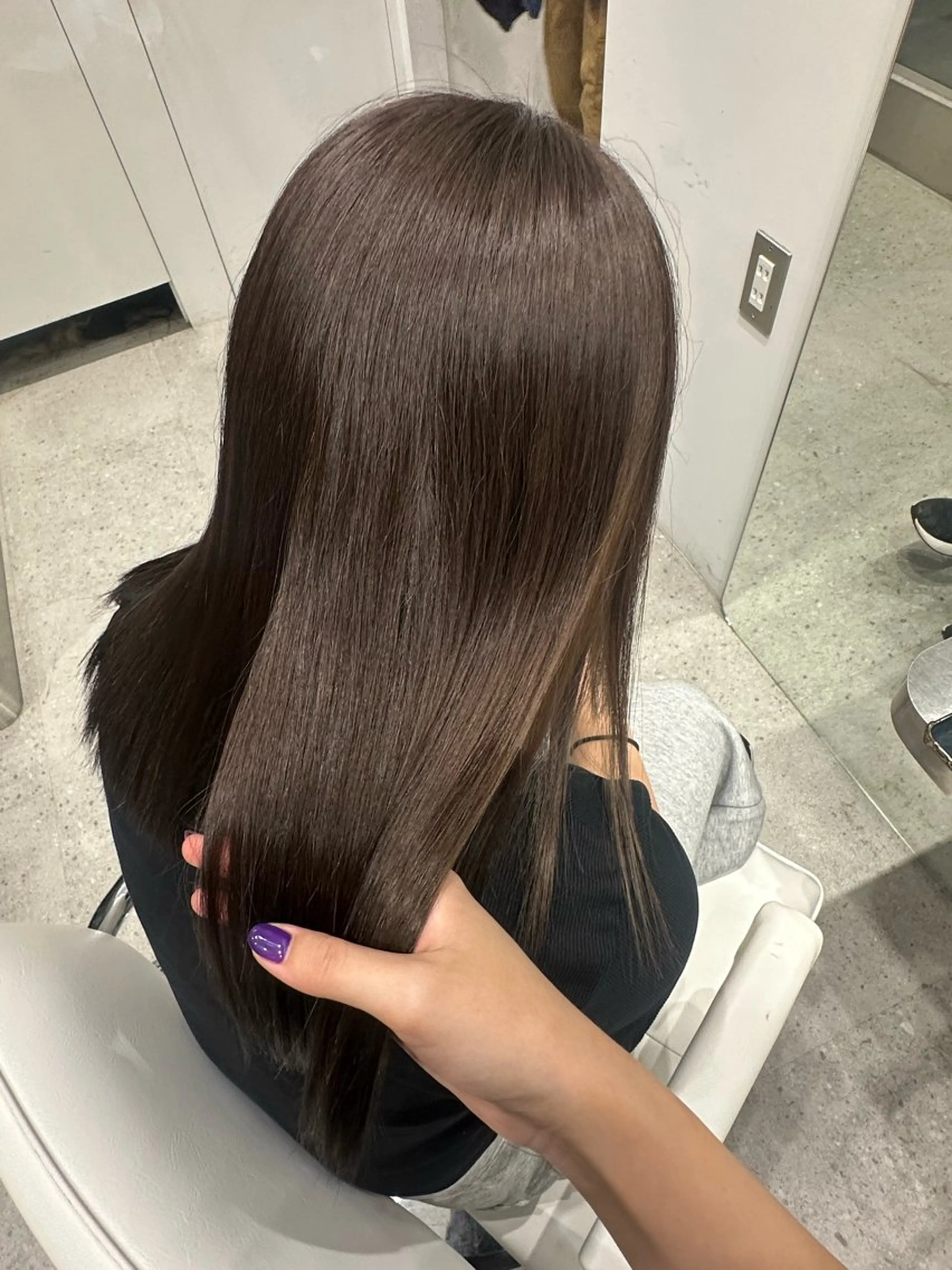 カラー ブラウンカラー 透明感カラー グレージュ カット ヘアカラー AIKA🤍 カットモデル募集🫧のヘアスタイル