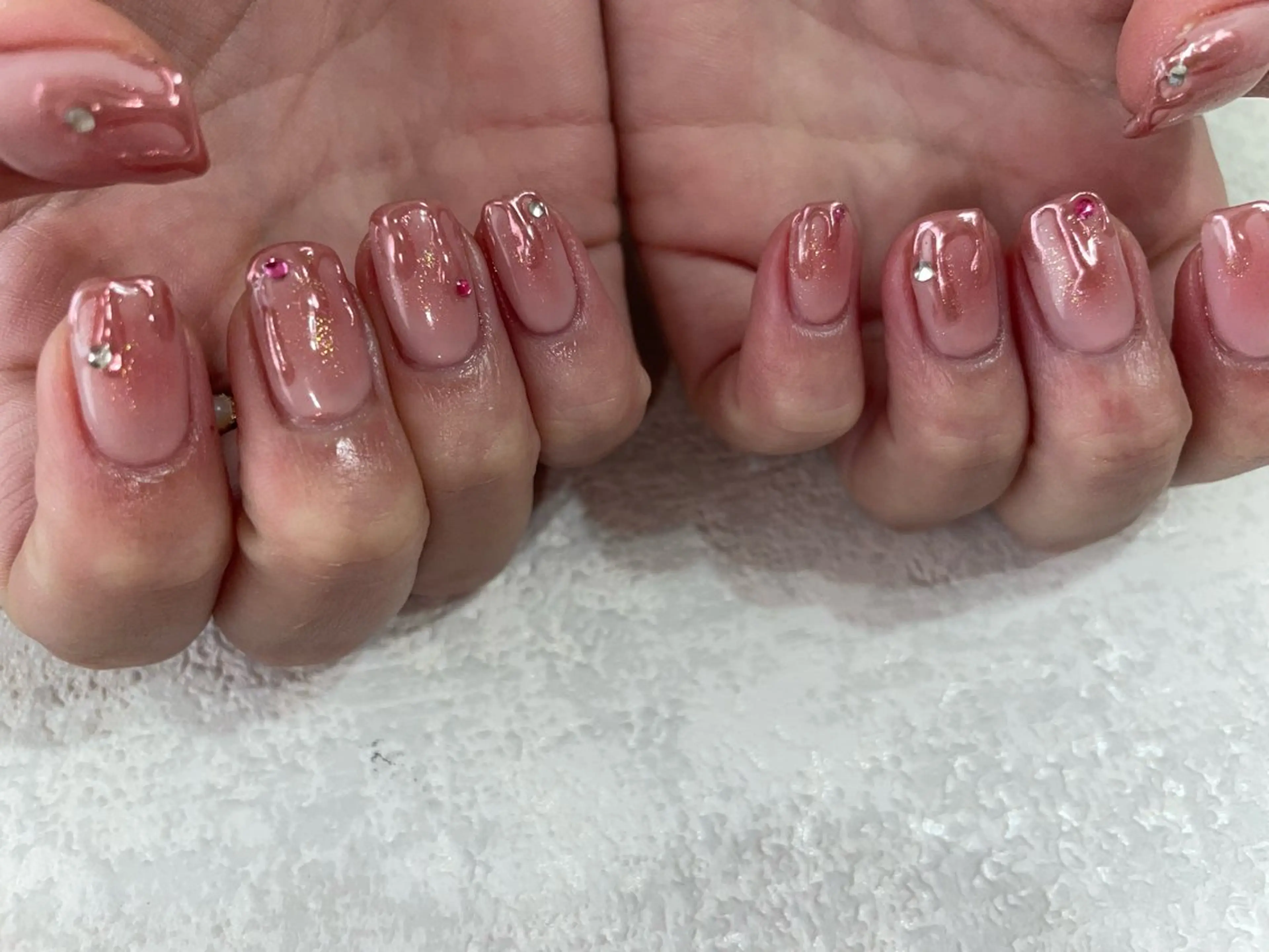 ネイル ジェルネイル メンズネイル パラジェル ピンク 春ネイル kikinail 溝の口のネイルデザイン