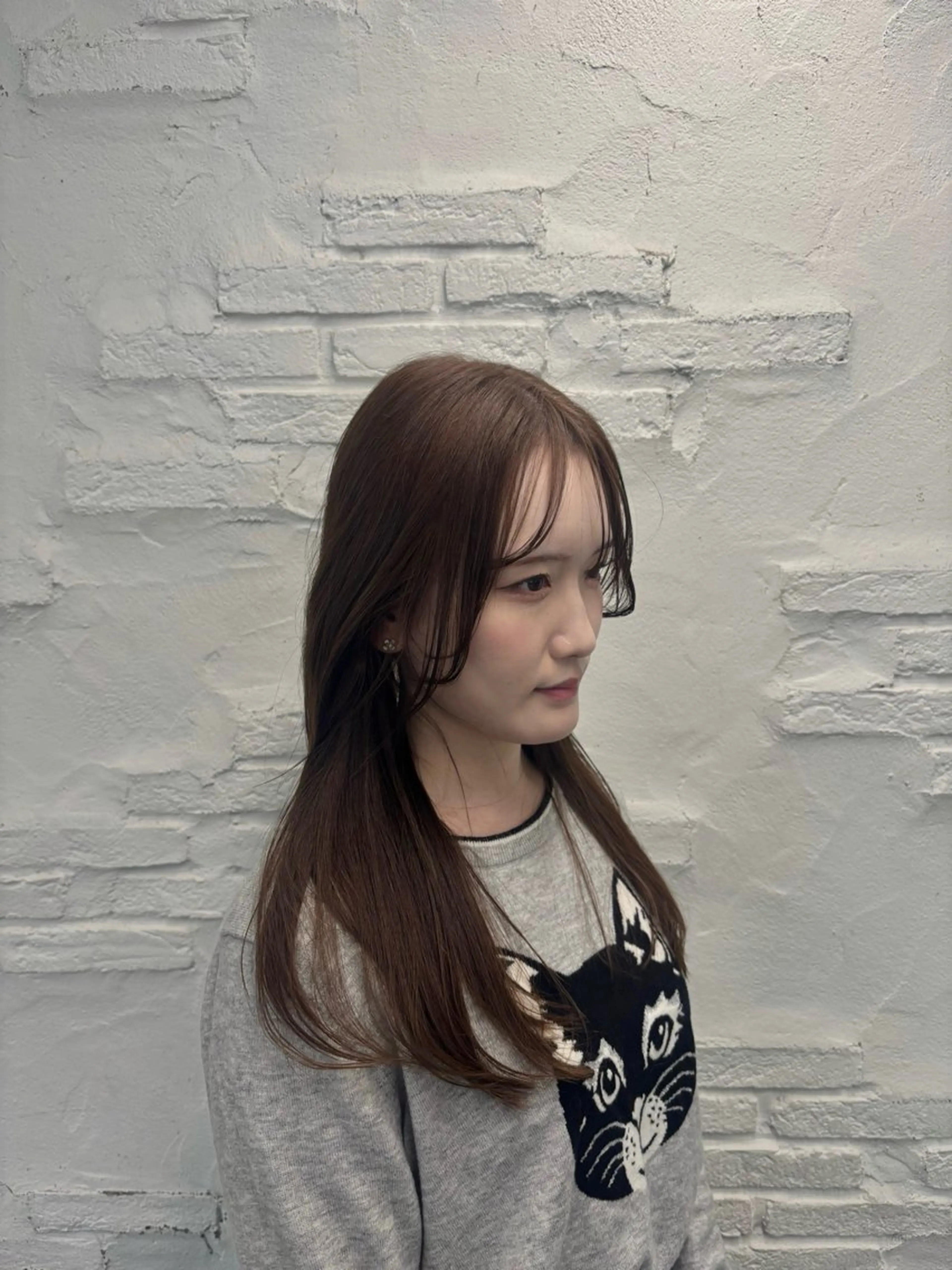 ロング カラー ヘアカラー トリートメント 境 莉央のヘアスタイル