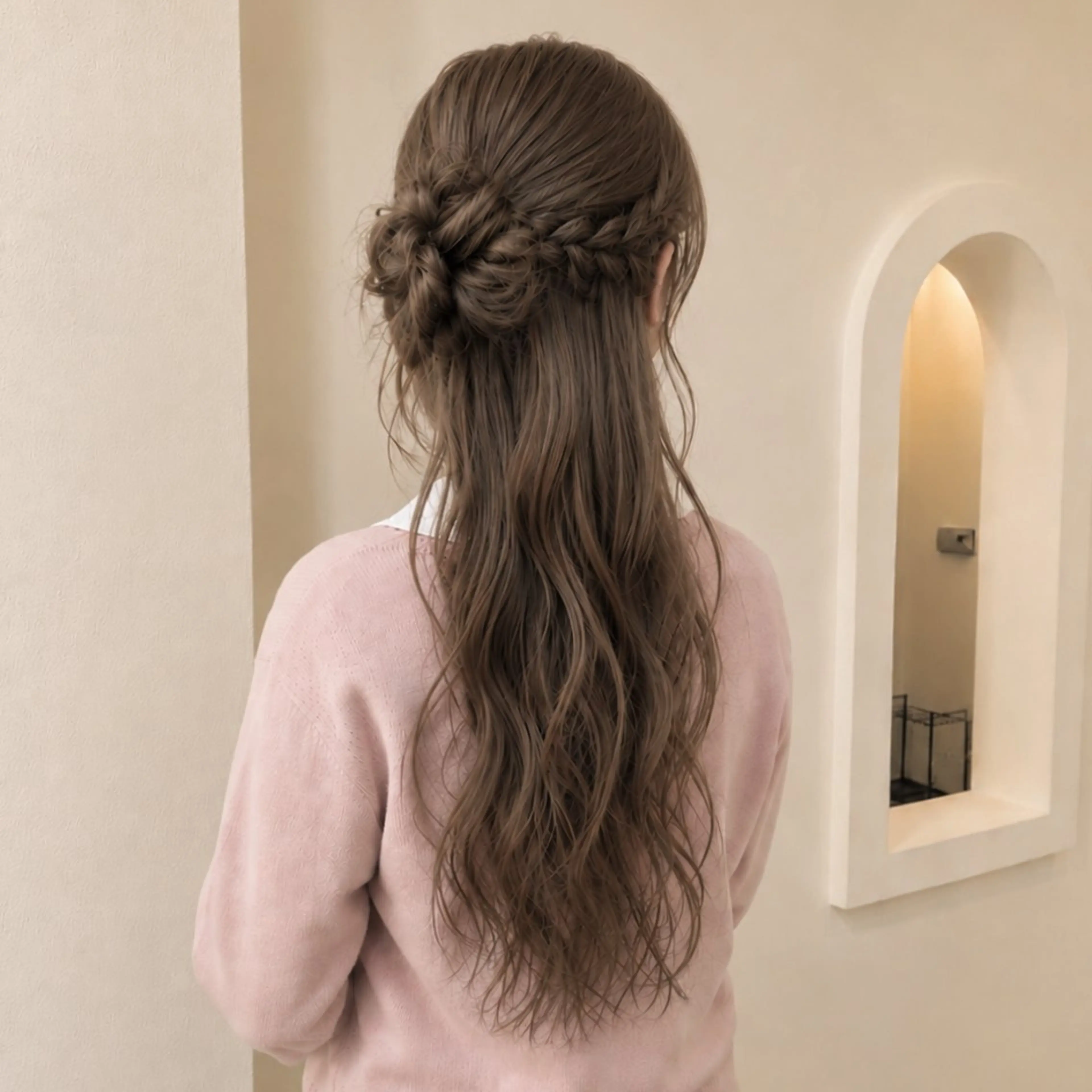 ヘアアレンジ ハーフアップ ヘアセット ブランシェ勝川南口店 石原 あゆみのマツエク・マツパデザイン