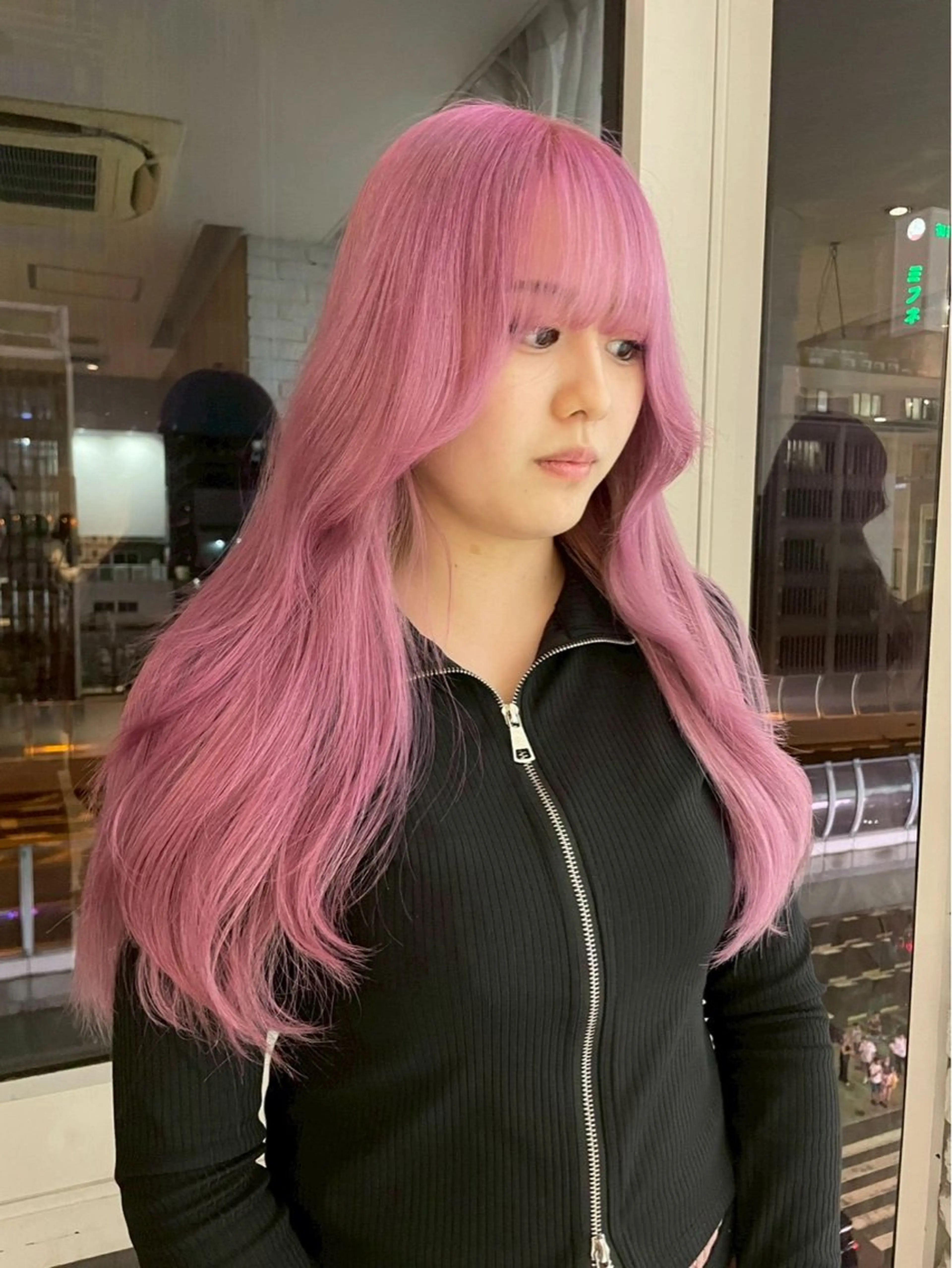 ロング L STUDIO 心斎橋店「エルスタジオ」所属・🇨🇳ハイトーン ワンホン🇰🇷ななのヘアスタイル