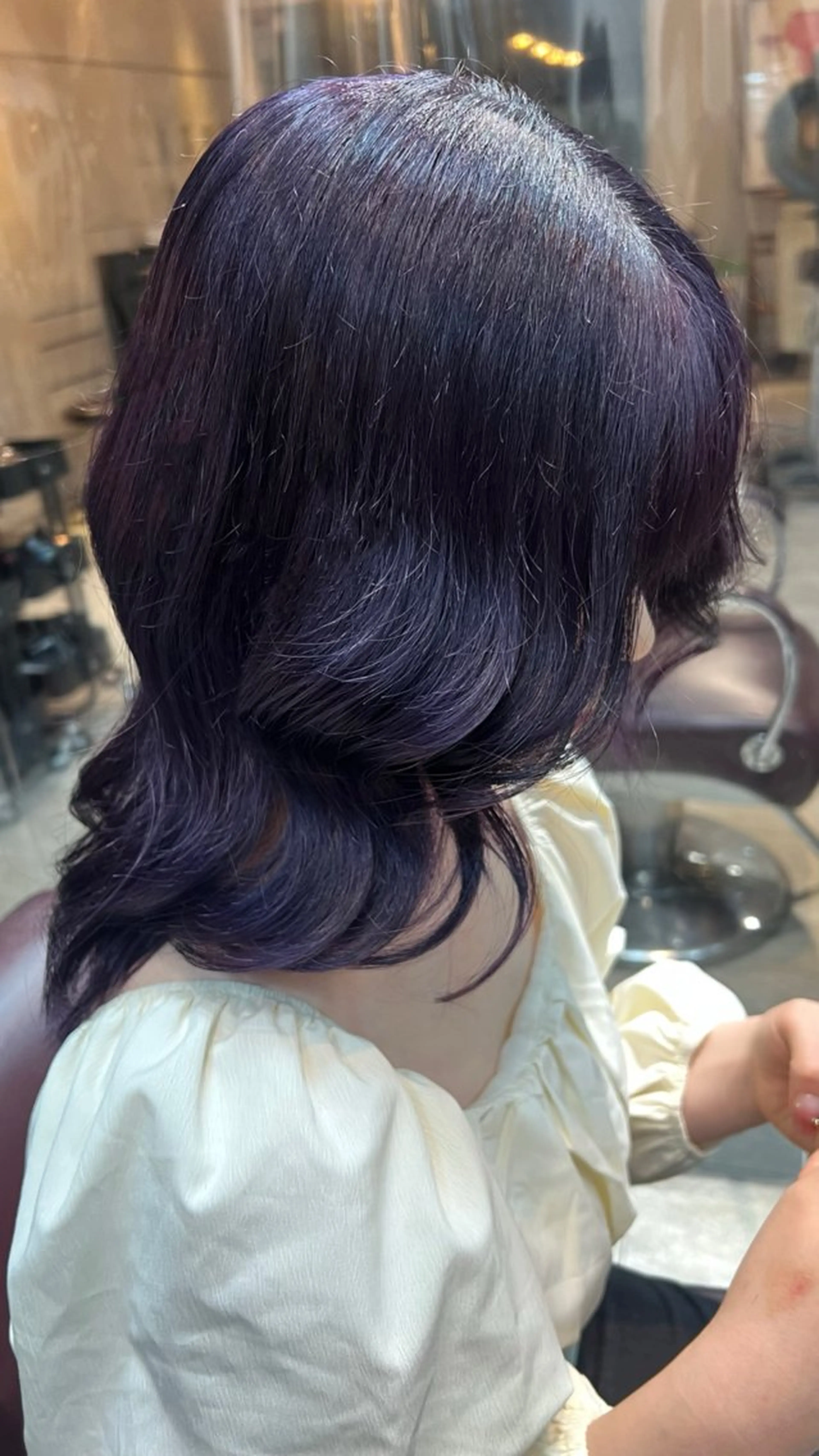 セミロング カラー ヘアアレンジ 🎀ハイトーン・艶 カラー HANA🎀のヘアスタイル