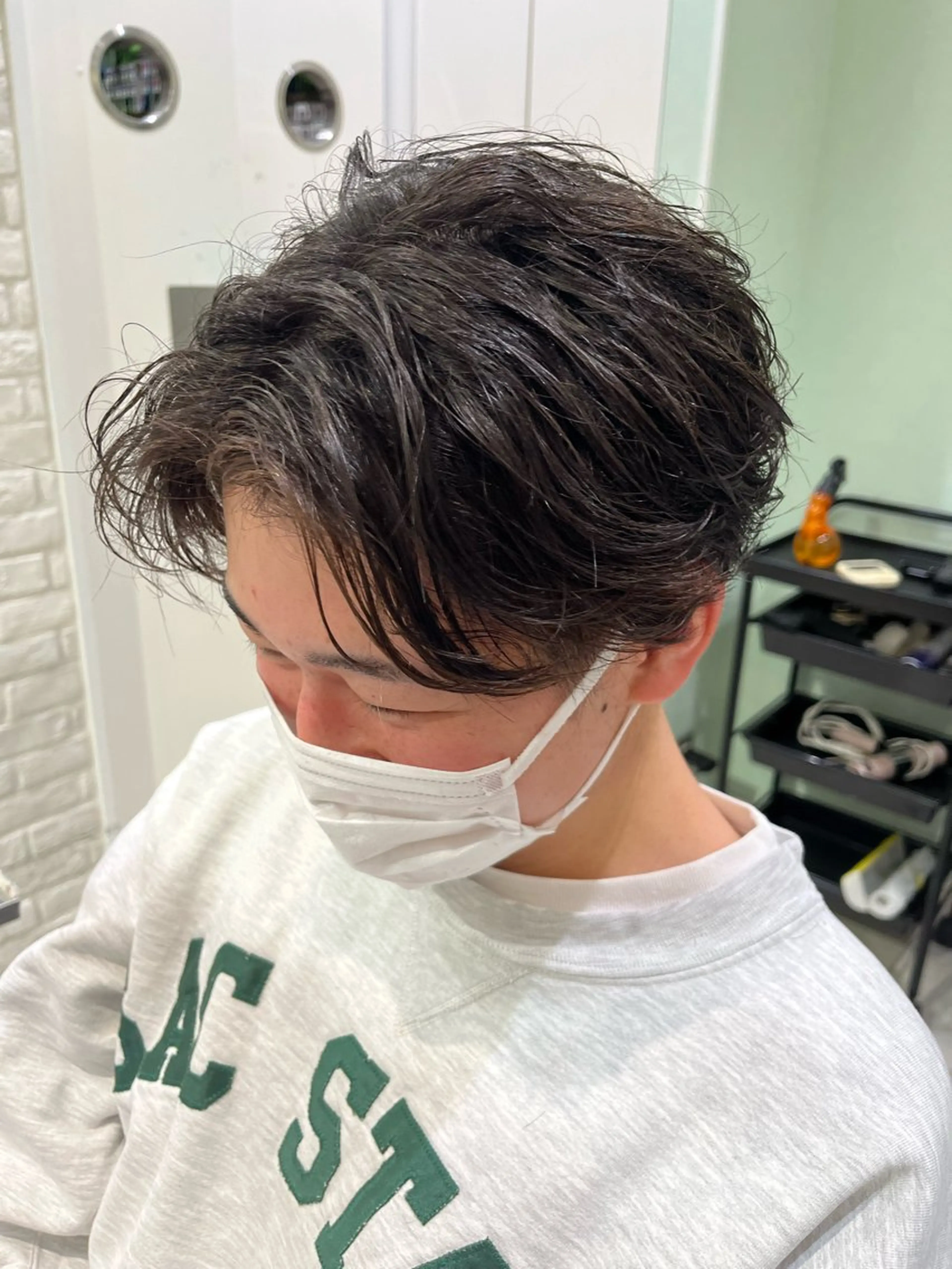 ショート メンズ フェザーパーマ メンズパーマ カット パーマ 🥇メンズ特化 伊東輝のヘアスタイル