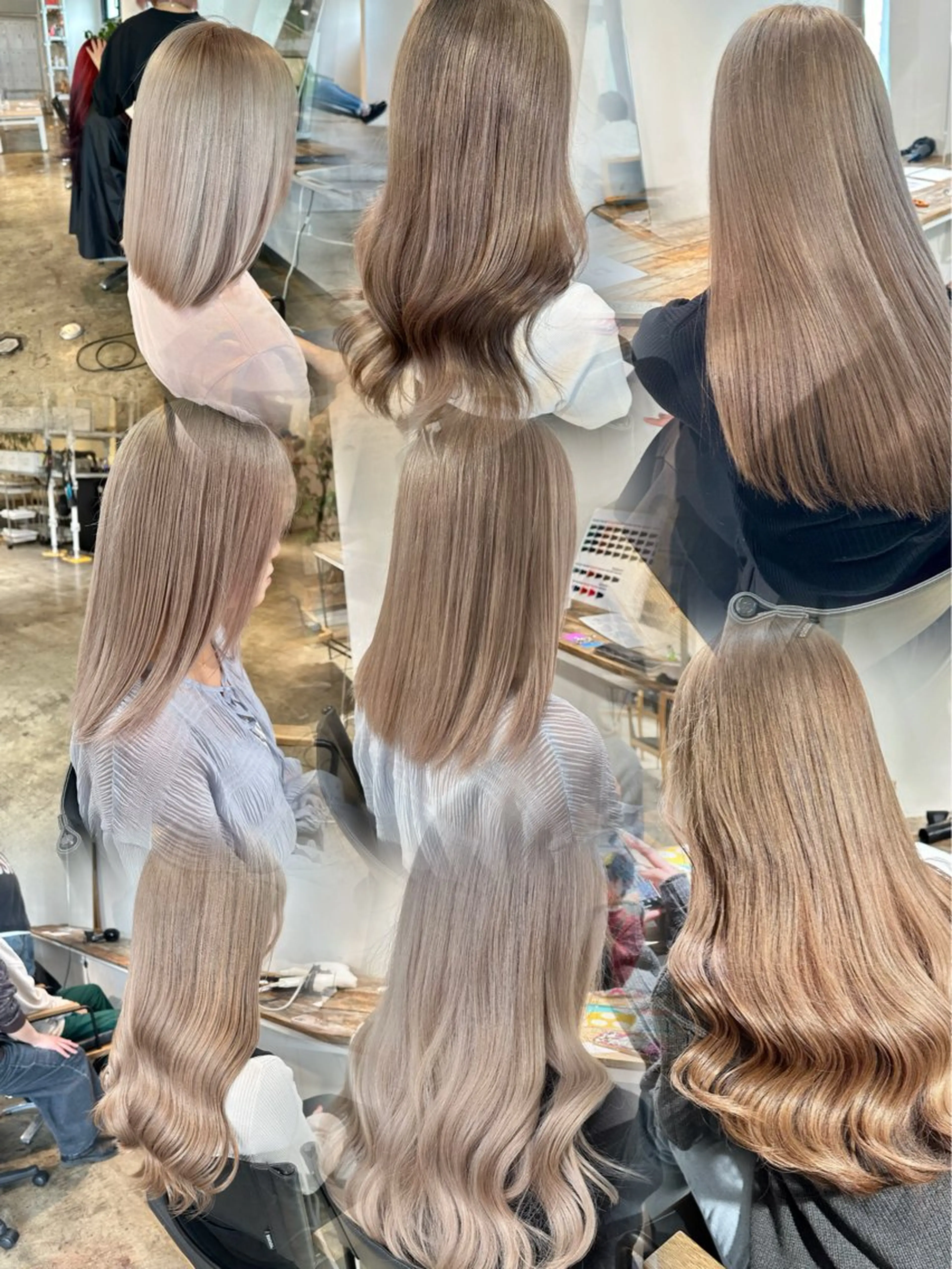 縮毛矯正してる方はこちら✨ダメージレスケアブリーチ2回+カラー+トリートメントの写真