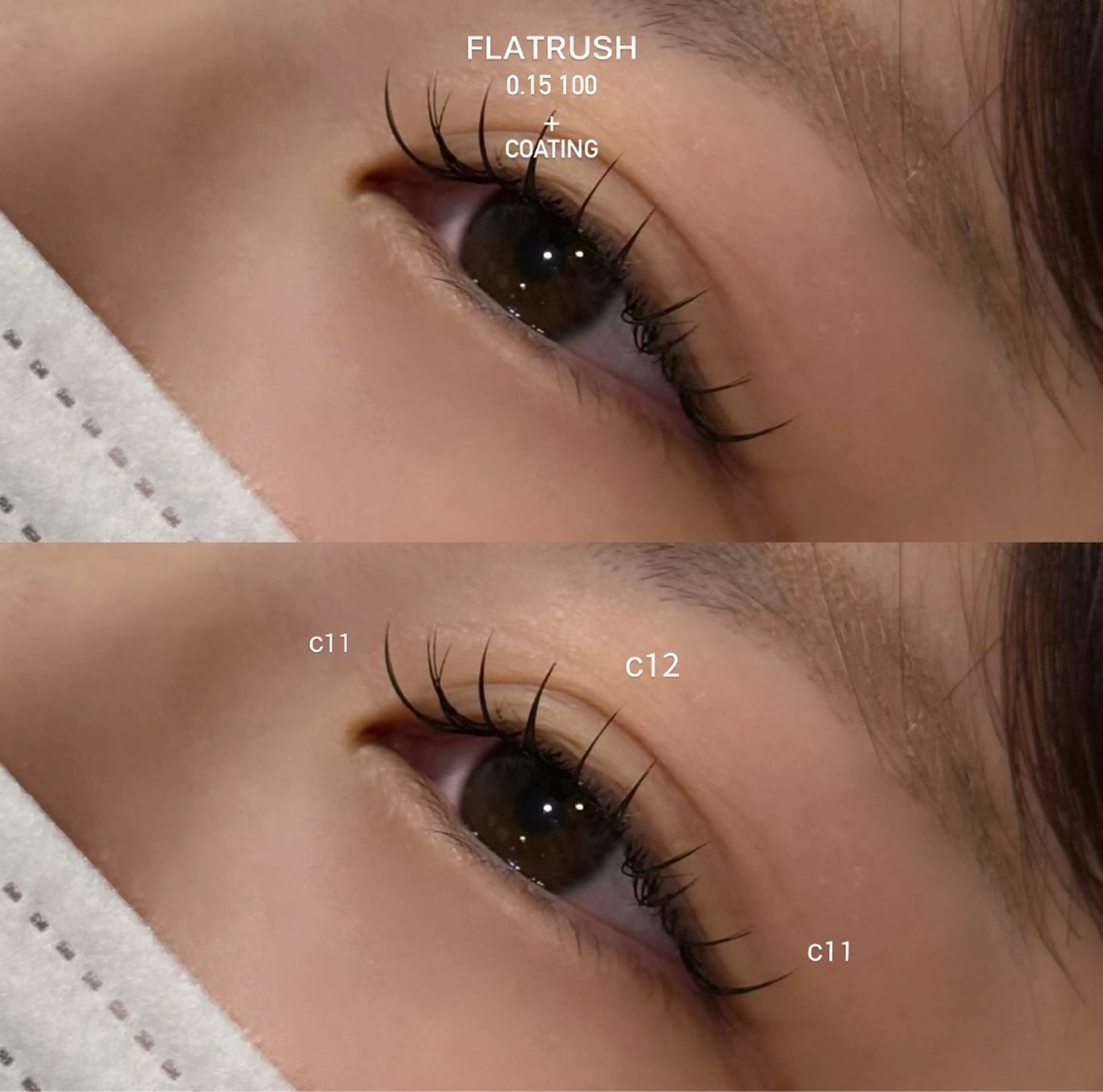 マツエク・マツパ フラットラッシュ LABEL NATSUKAのマツエク・マツパデザイン