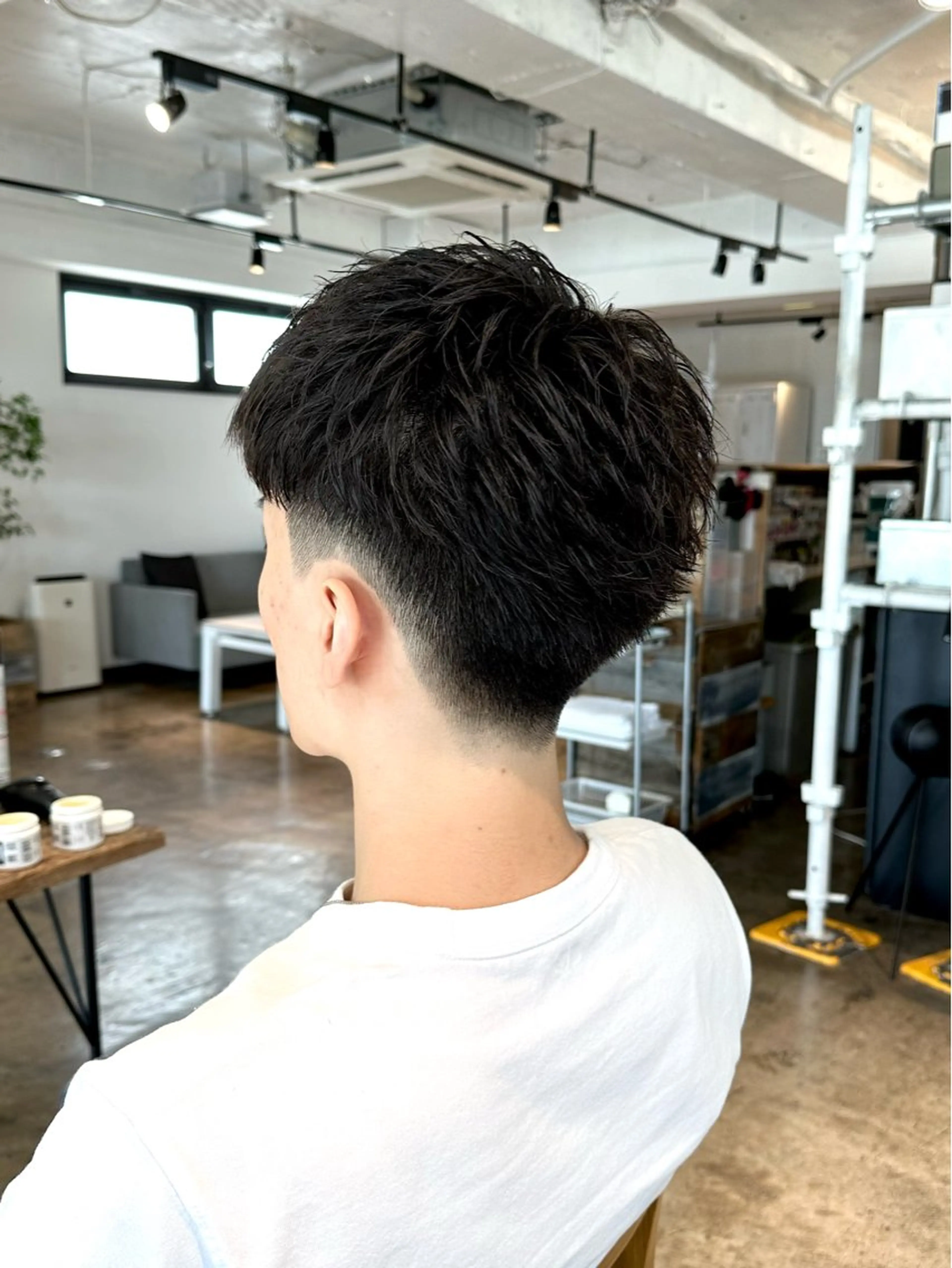 パーマ メンズ フェードカット マッシュ メンズパーマ ニュアンスパーマ カット パーマ トリートメント 骨格補正施術/メンズ 専門美容師/YUYAのヘアスタイル