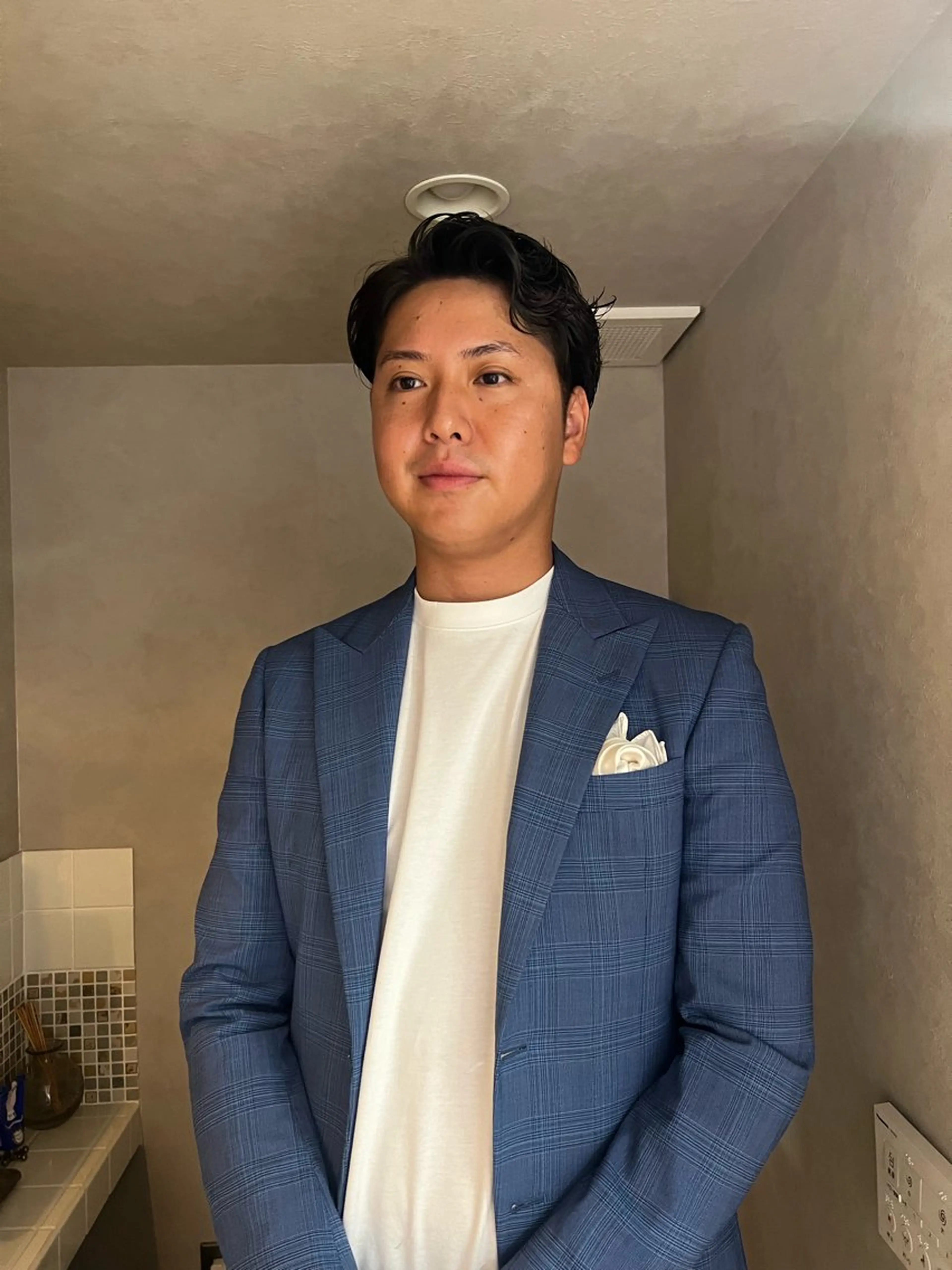 パーマ メンズ nishido ハイライト/パーマのヘアスタイル