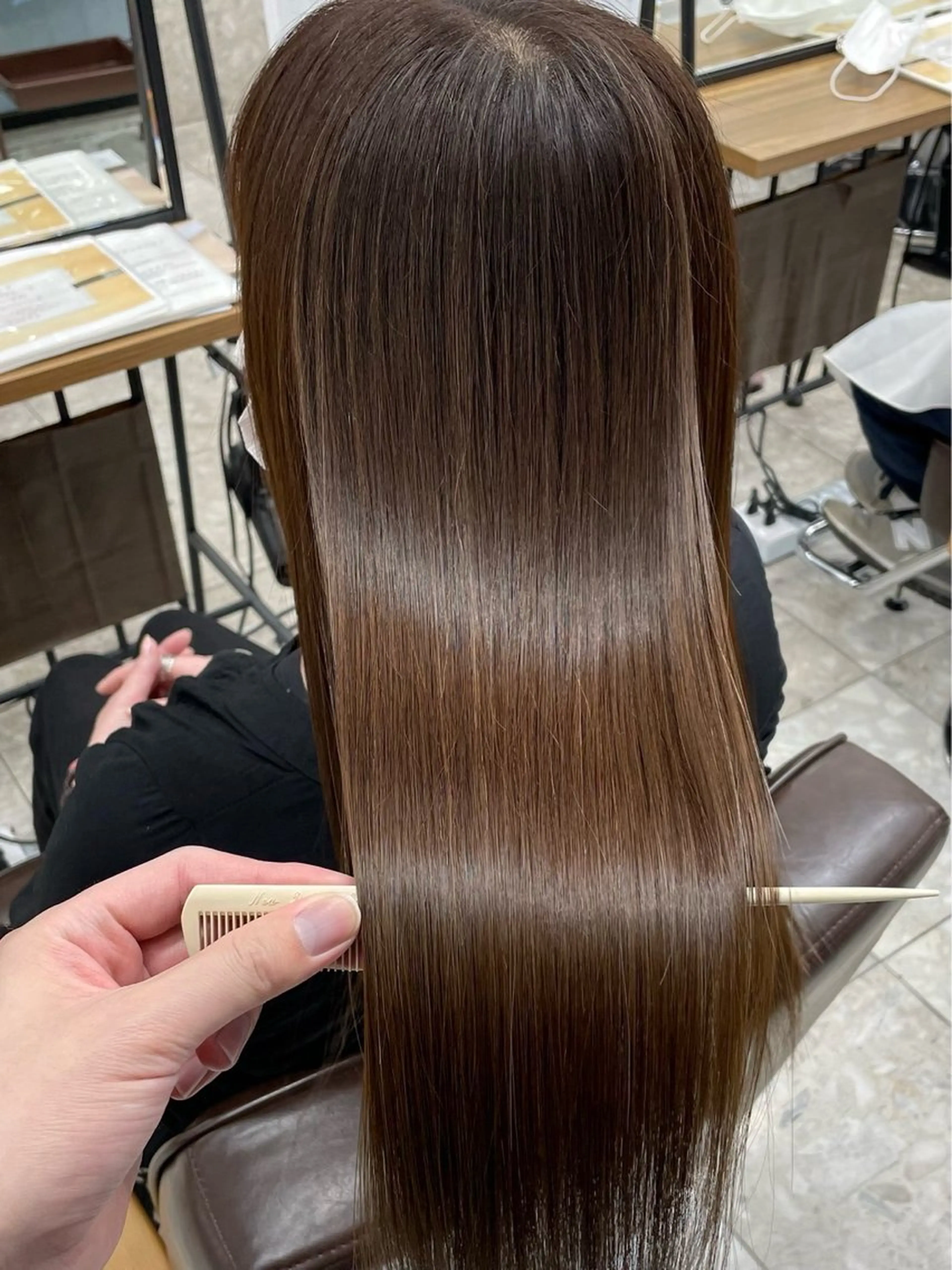 ロング 髪質改善×白髪ぼかし 美容師✂️武澤龍賀のヘアスタイル