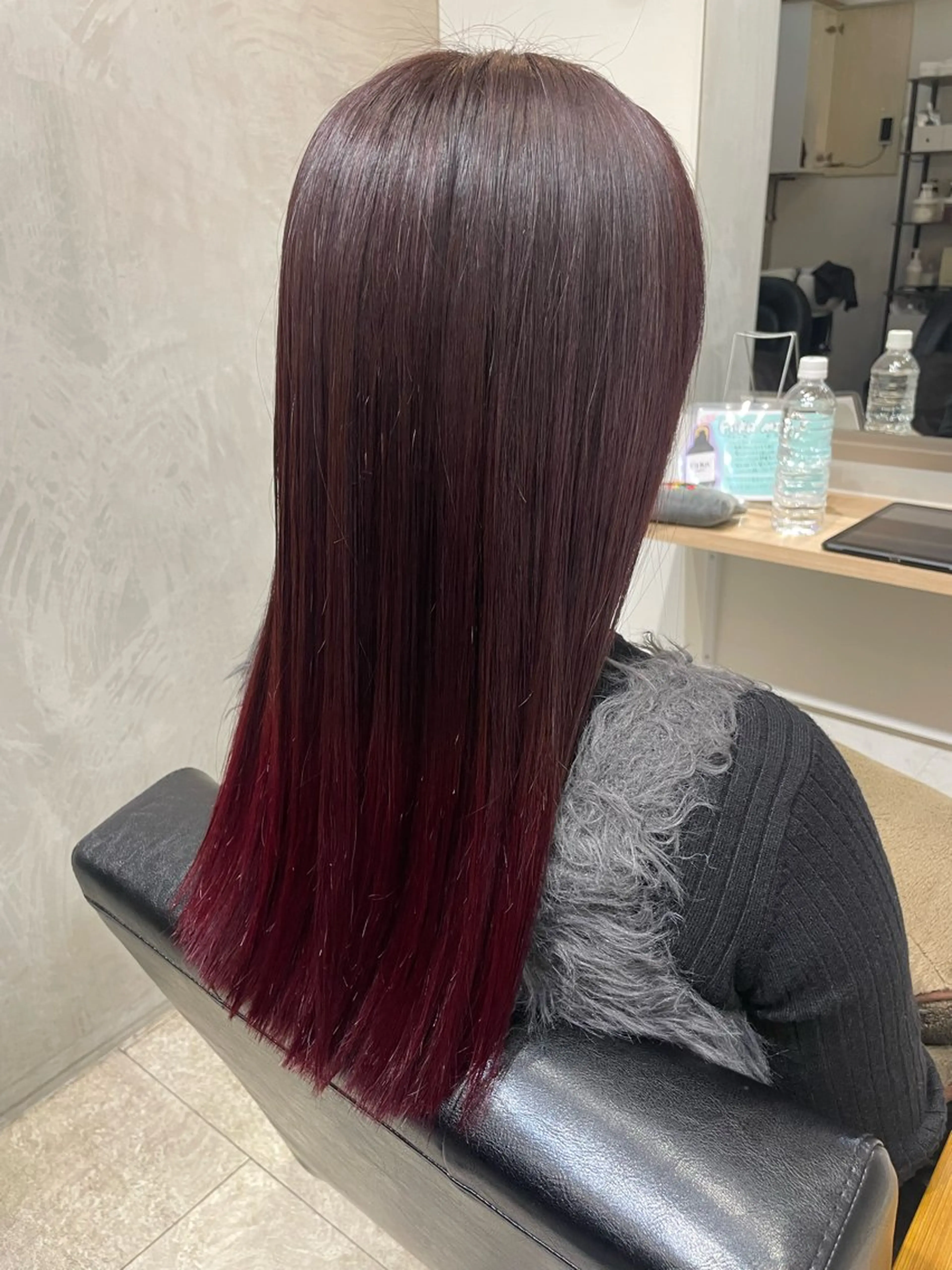 ロング カラー ブリーチ グラデーションカラー ブリーチなしカラー 南雲 由麻のヘアスタイル