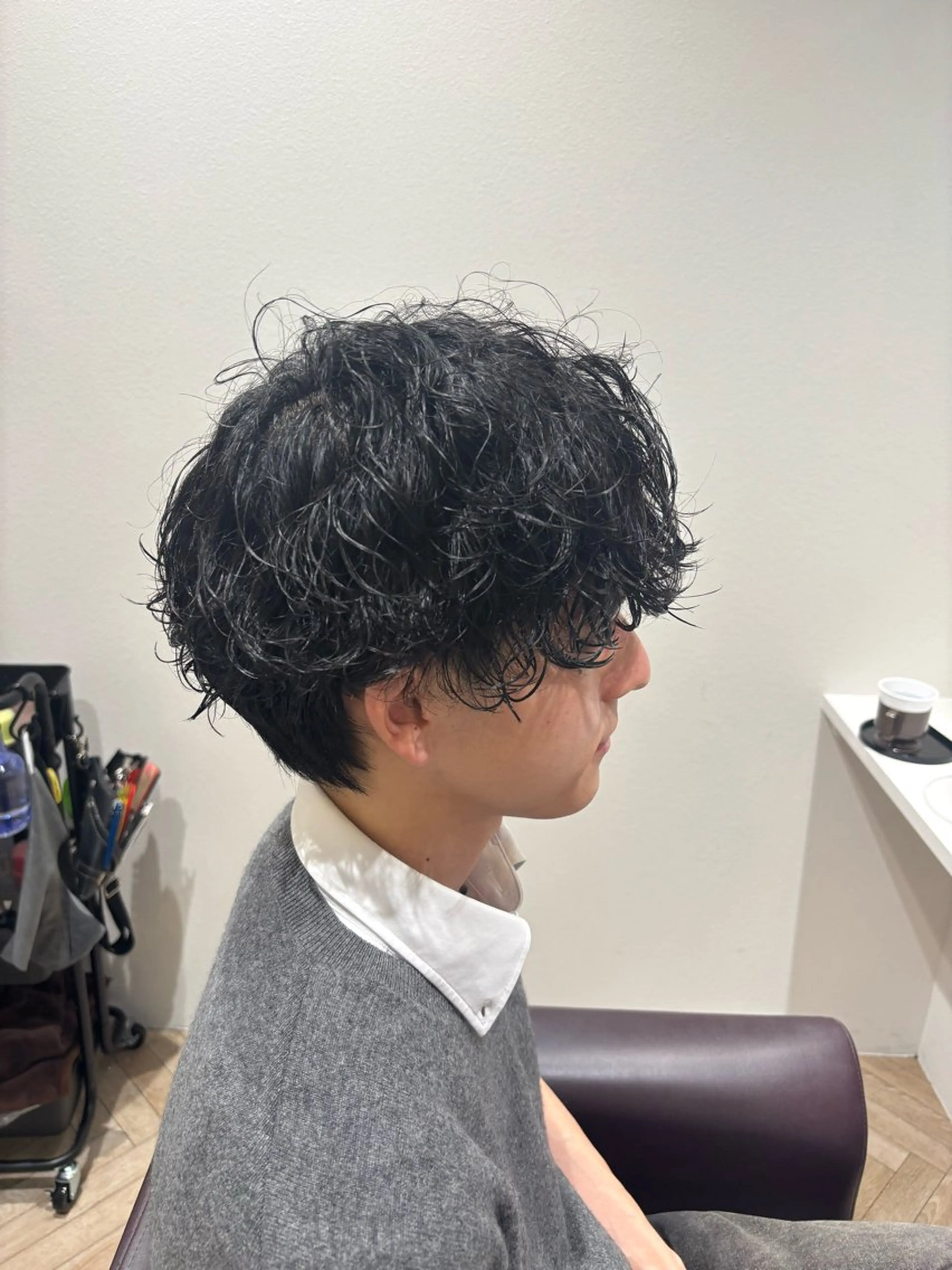 ショート パーマ メンズ カット パーマ トリートメント 新規指名比率No.1 メンズパーマ/二村のヘアスタイル