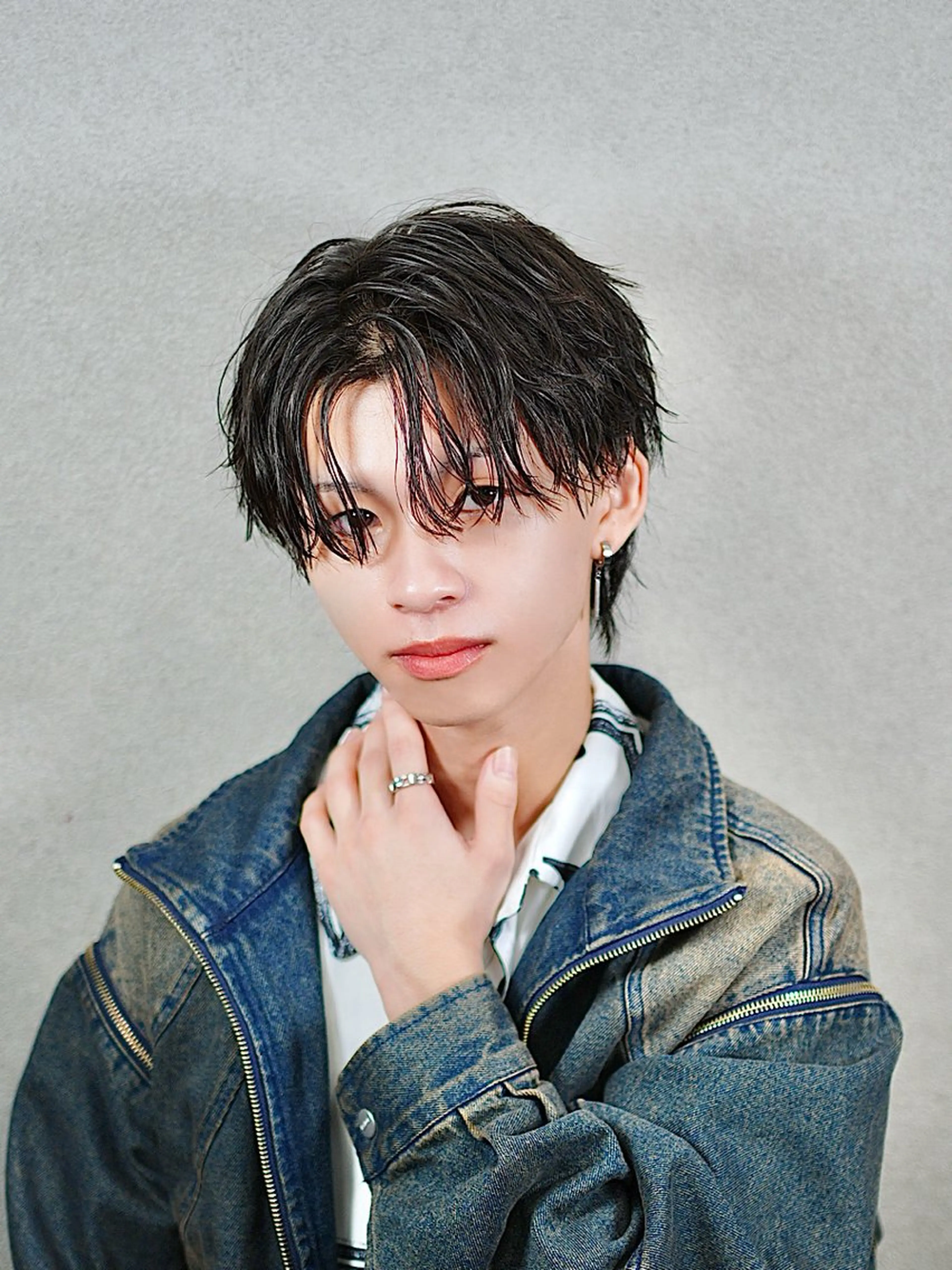 ミディアム メンズ カット ヘアセット SLASHメンズ専門 大西郁也のヘアスタイル