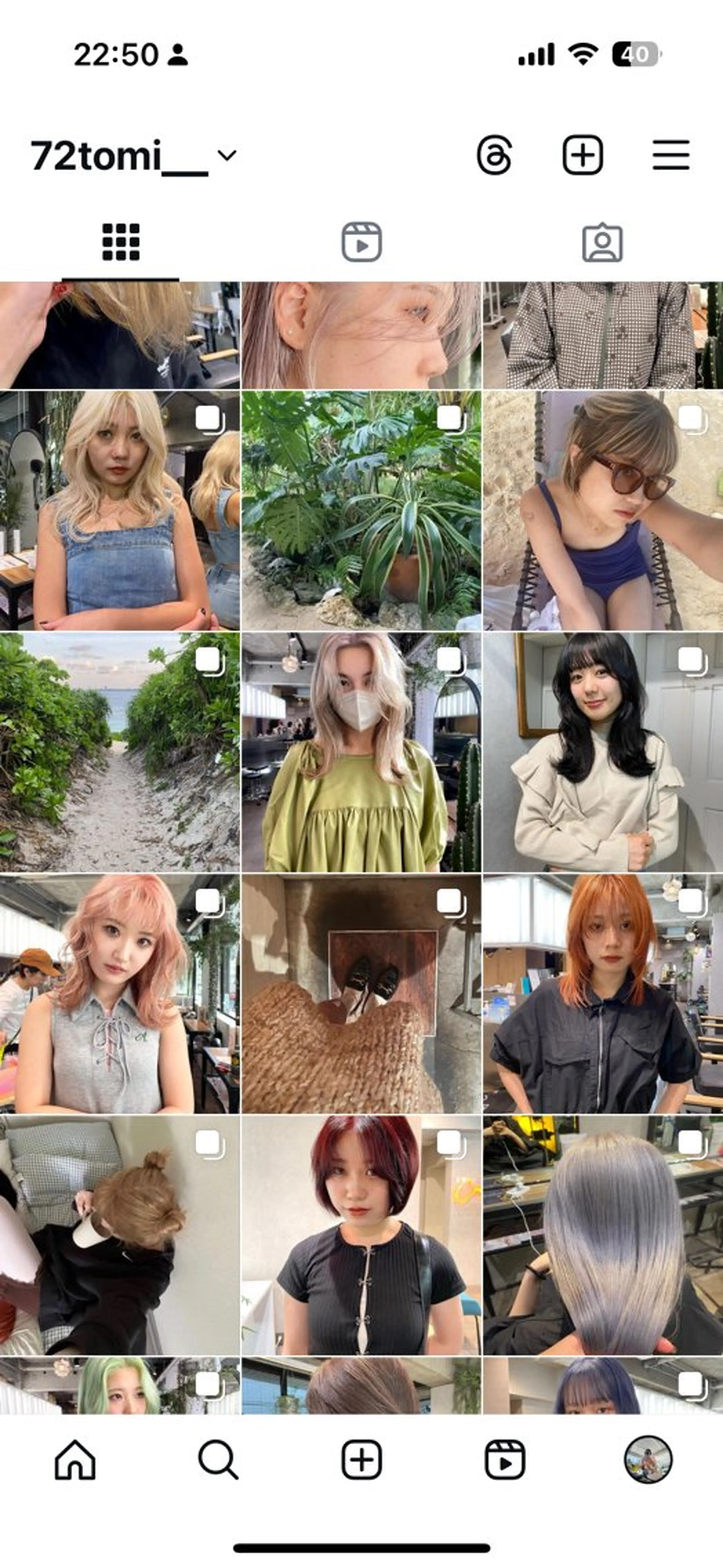 ミディアム 捺葵 @72tomi__のヘアスタイル