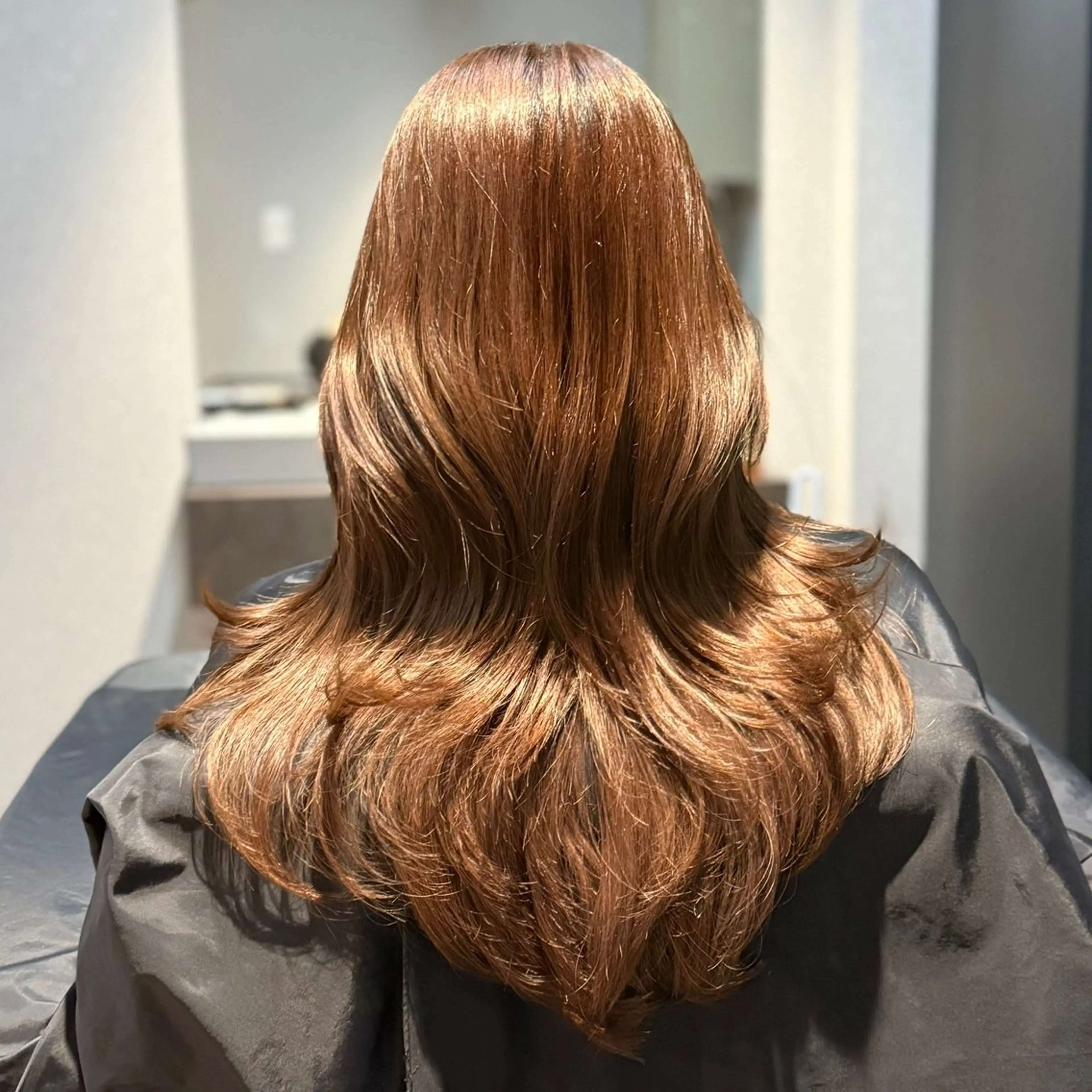 ロング カラー 黒髪 透明感カラー グレージュ オリーブカラー 髪質改善 ヘアカラー トリートメント 髪質改善Ⅰ透明感 艶カラーⅠたつやのヘアスタイル