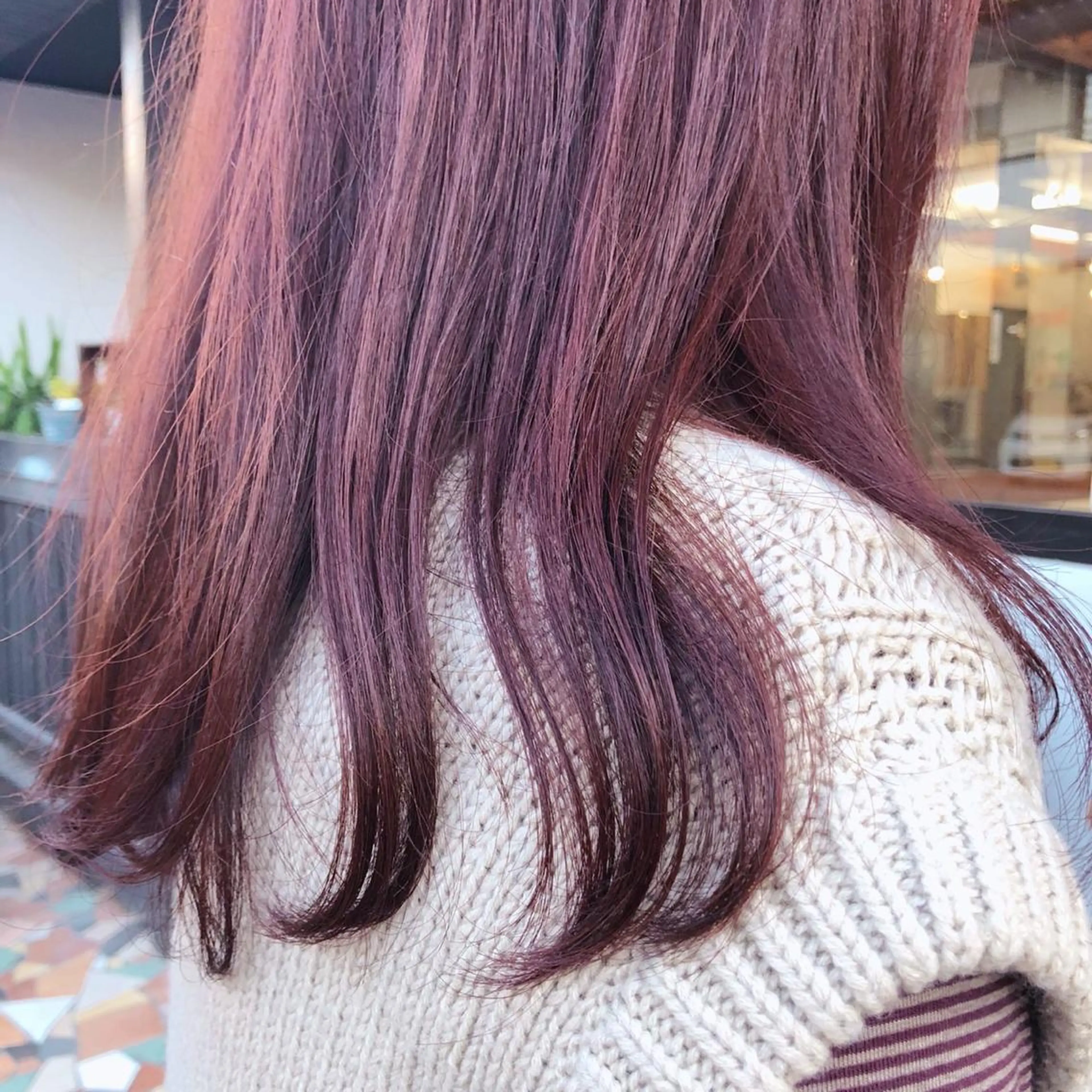 セミロング カラー ヘアカラー 美容室  hatena所属・hatena えりかのヘアスタイル