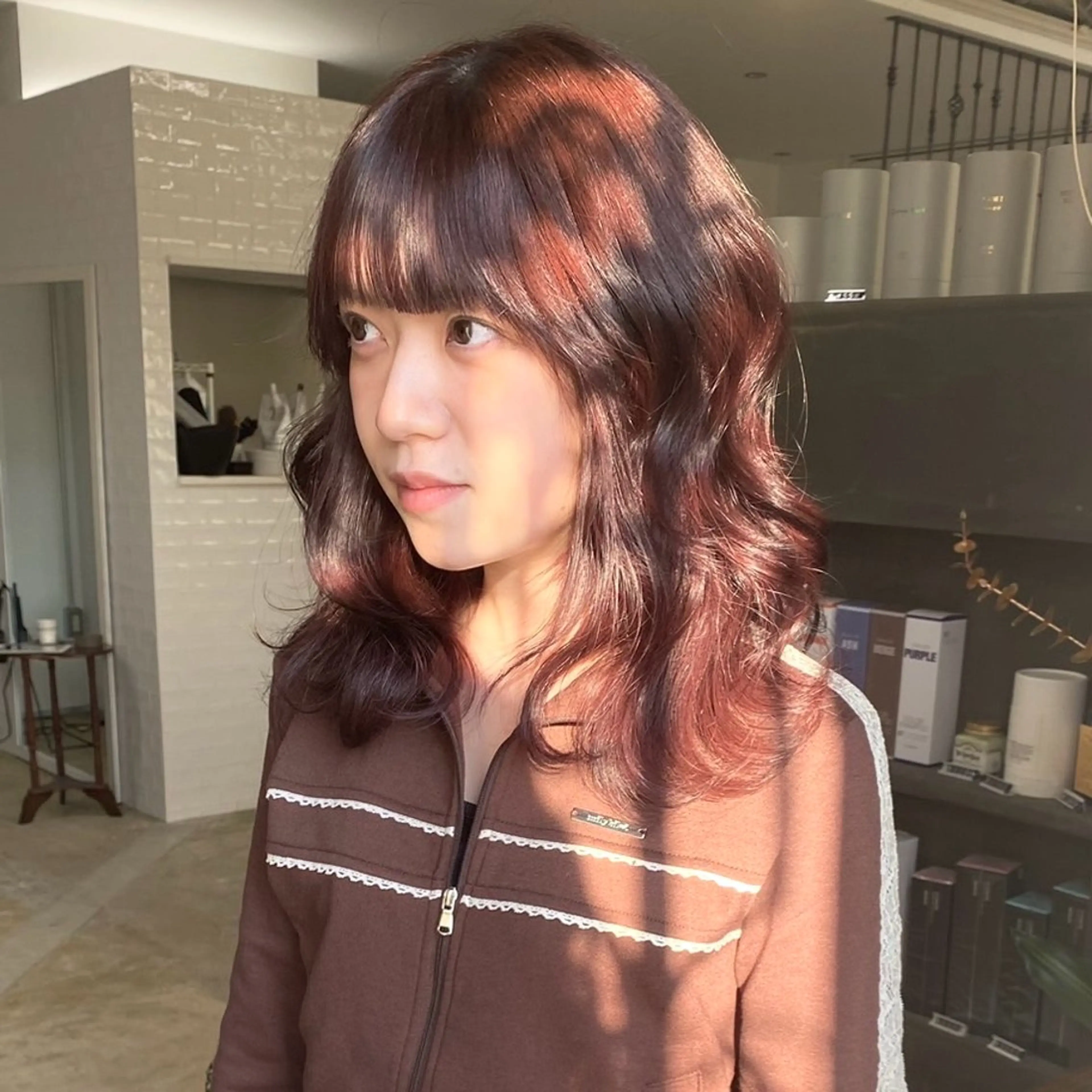 セミロング カラー カット ヘアカラー souco/ moenoのヘアスタイル