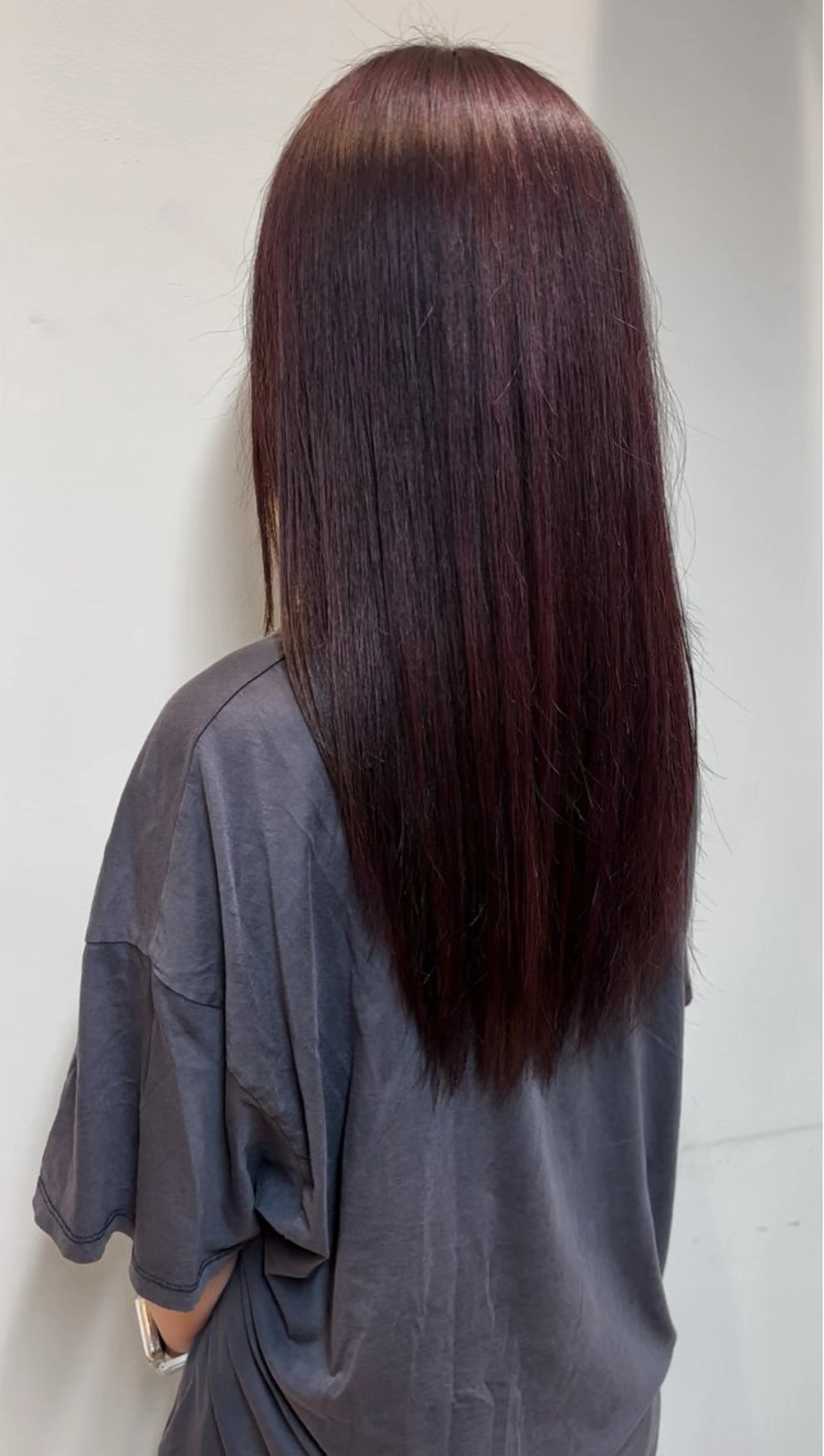 カラー ボルドーカラー 土屋 永のヘアスタイル