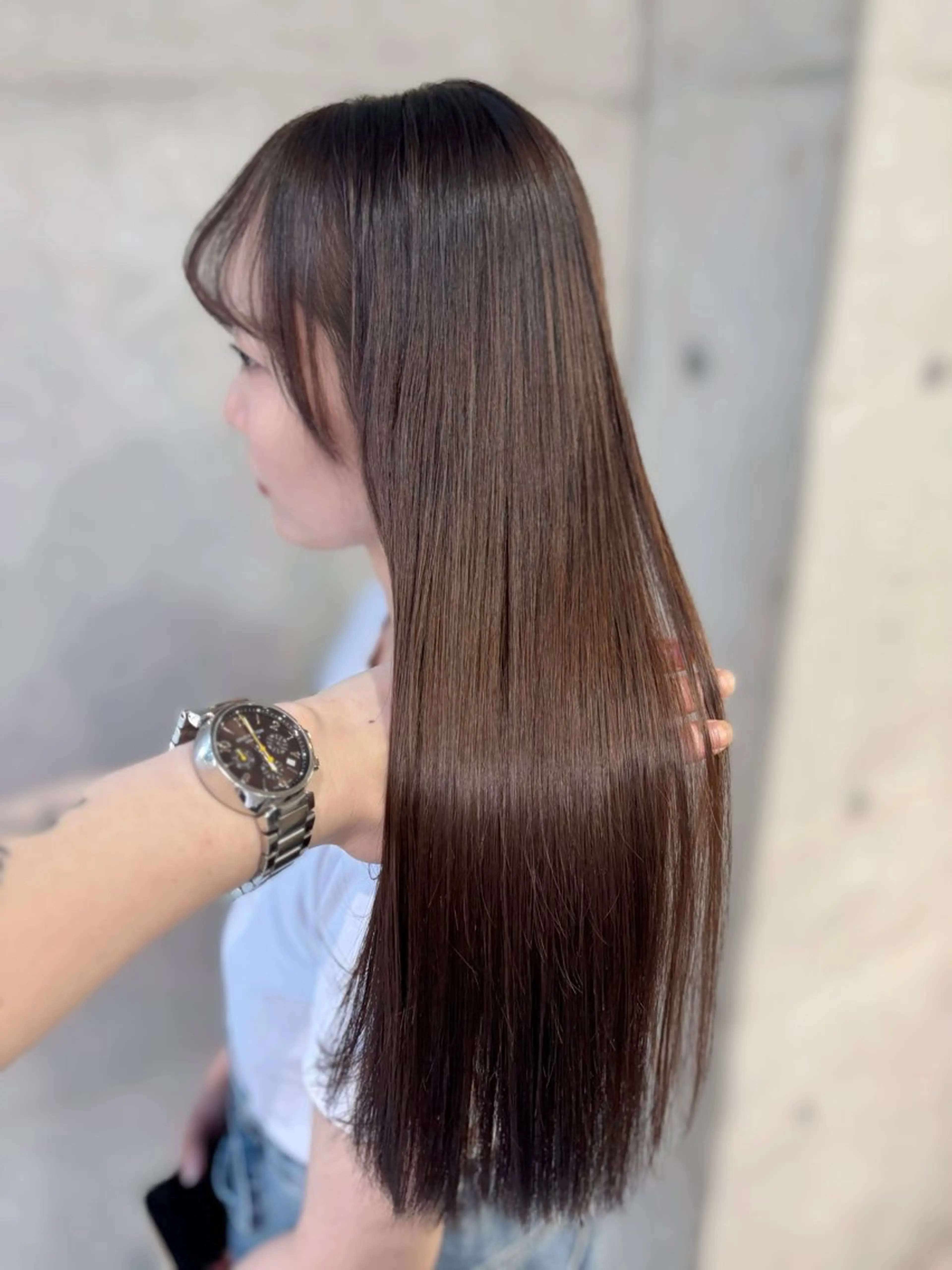 ロング 髪質改善 トリートメント カット ヘアカラー トリートメント 韓国ヘア🤍 慎之介のヘアスタイル