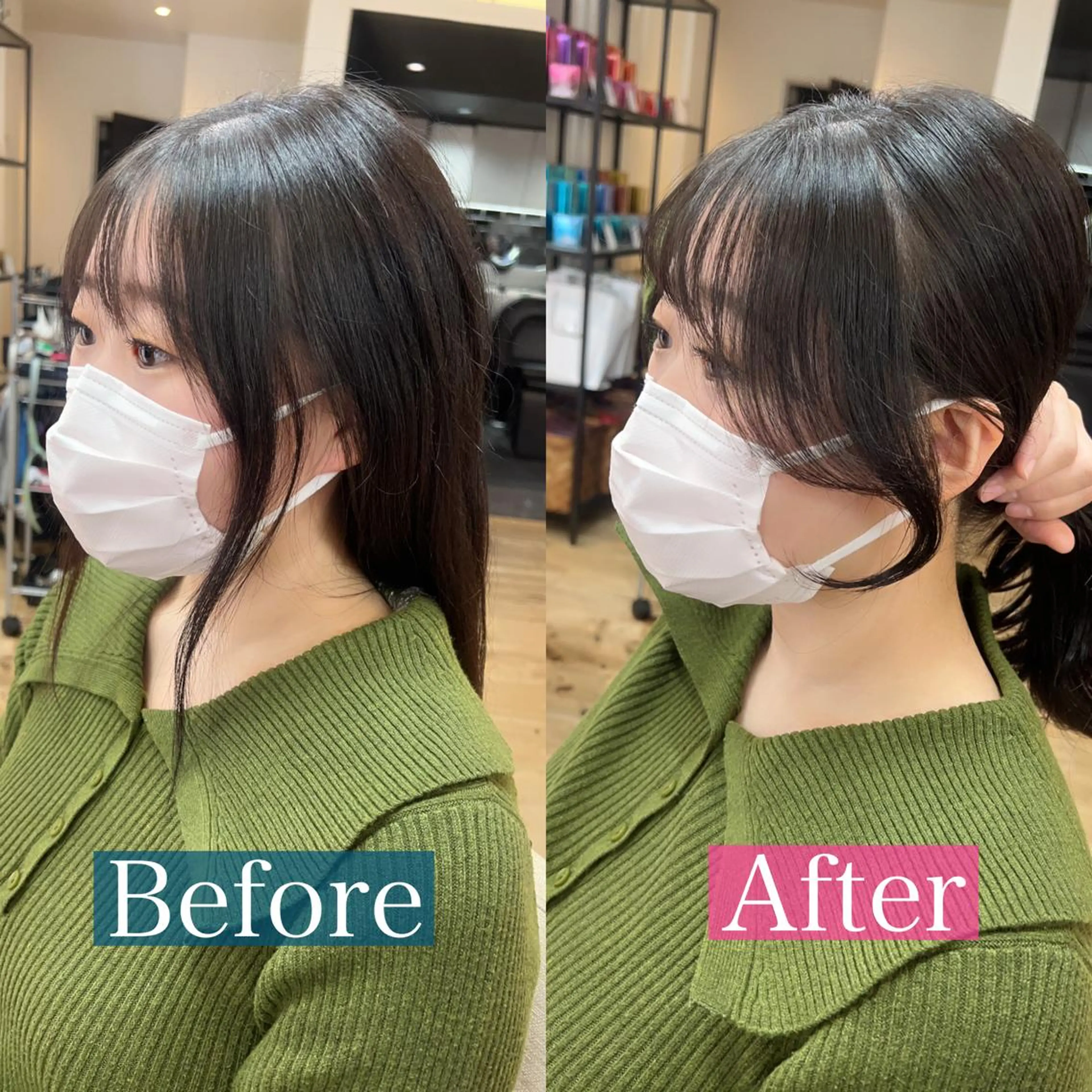 ミディアム 顔周りカット カット ヘアカラー 🩶レイヤーカット/ さわ🩶のヘアスタイル