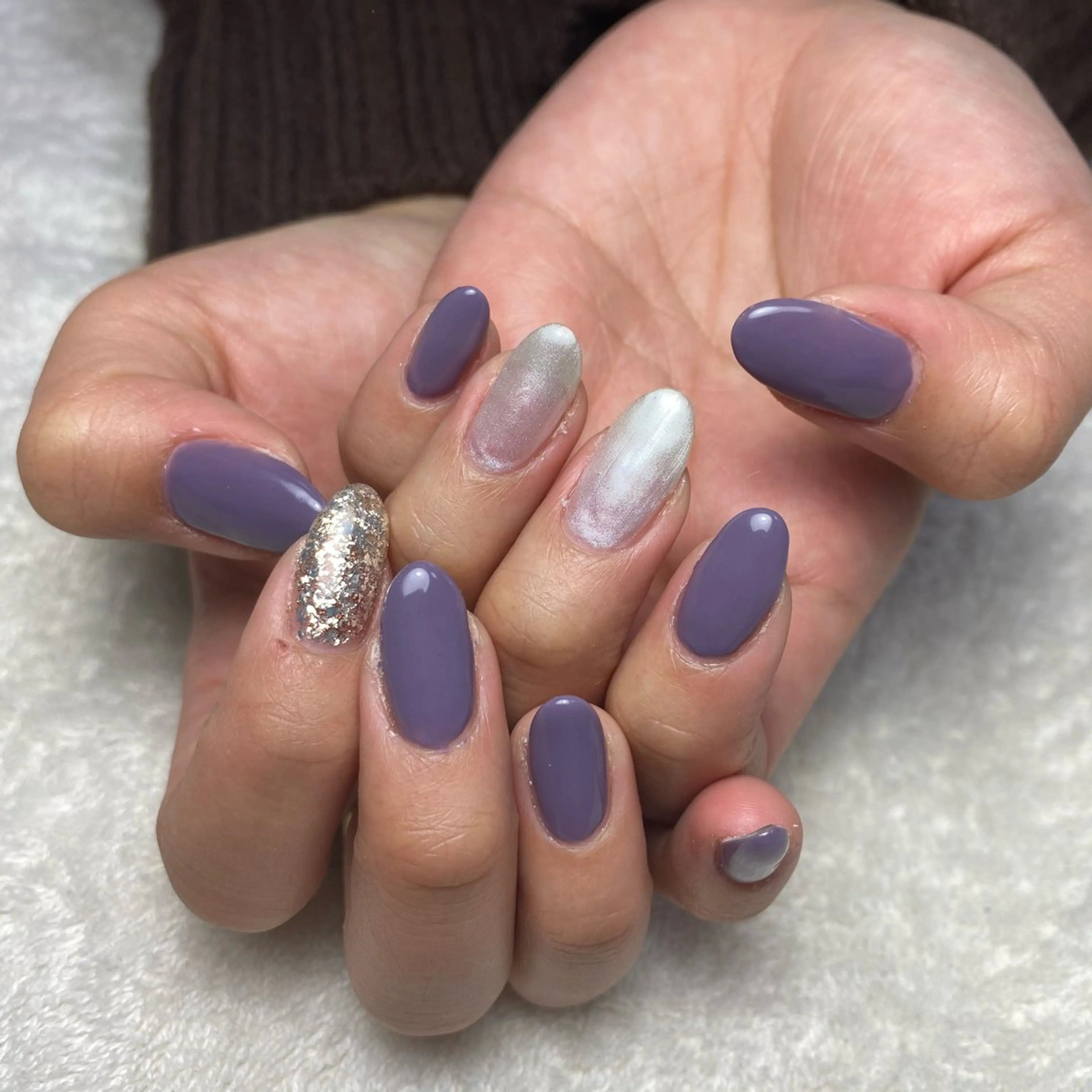 ネイル パープル シンプルネイル ハンドネイル COCO +のエステ・リラクイメージ