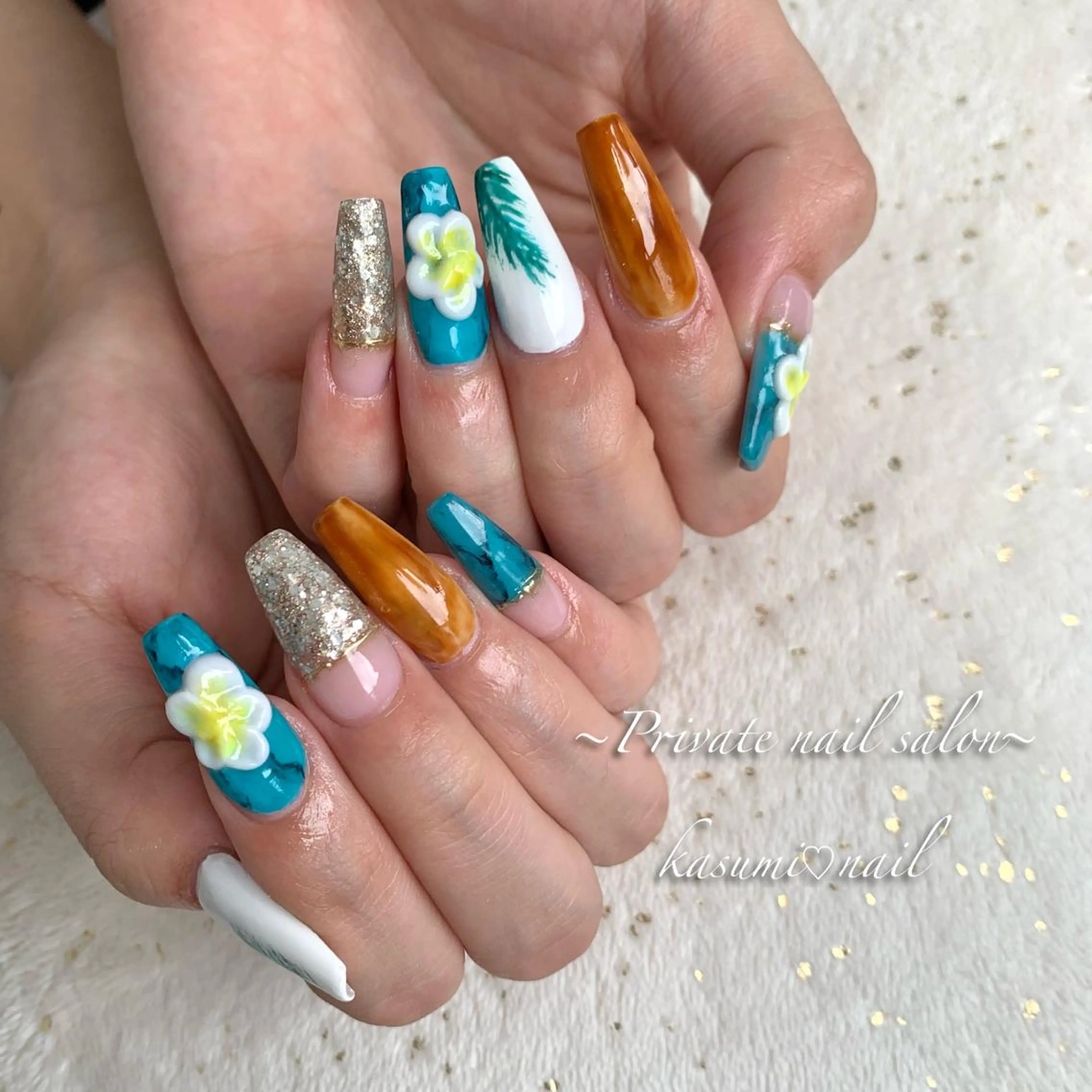 ネイル アートネイル ラメ(グリッター) マグネットネイル ミラーネイル 持ち込み KASUMI♡ Nailのネイルデザイン