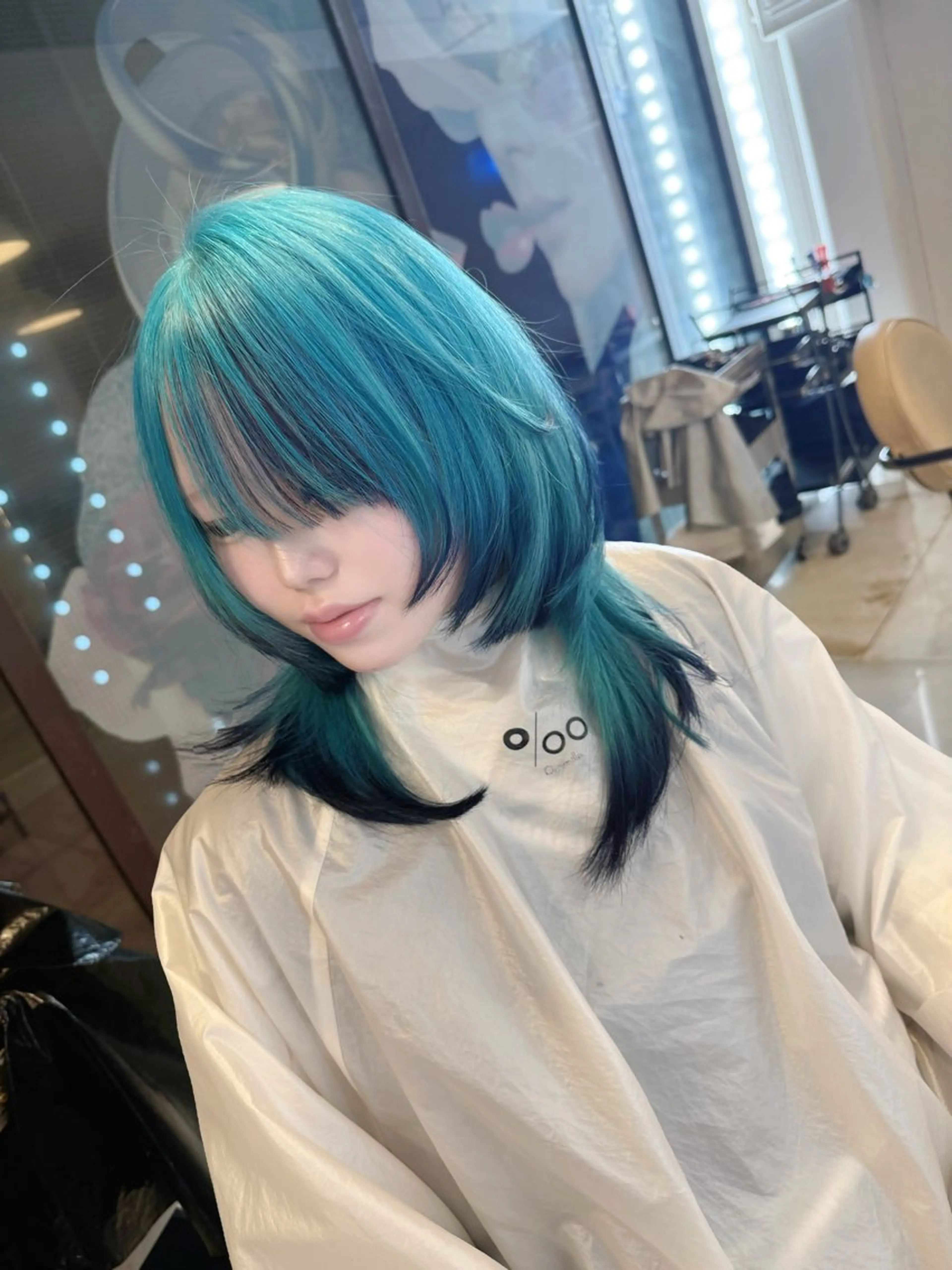 セミロング カラー ヘアカラー トリートメント ヘアセット HARUNA/原宿/ デザイン/カットのヘアスタイル