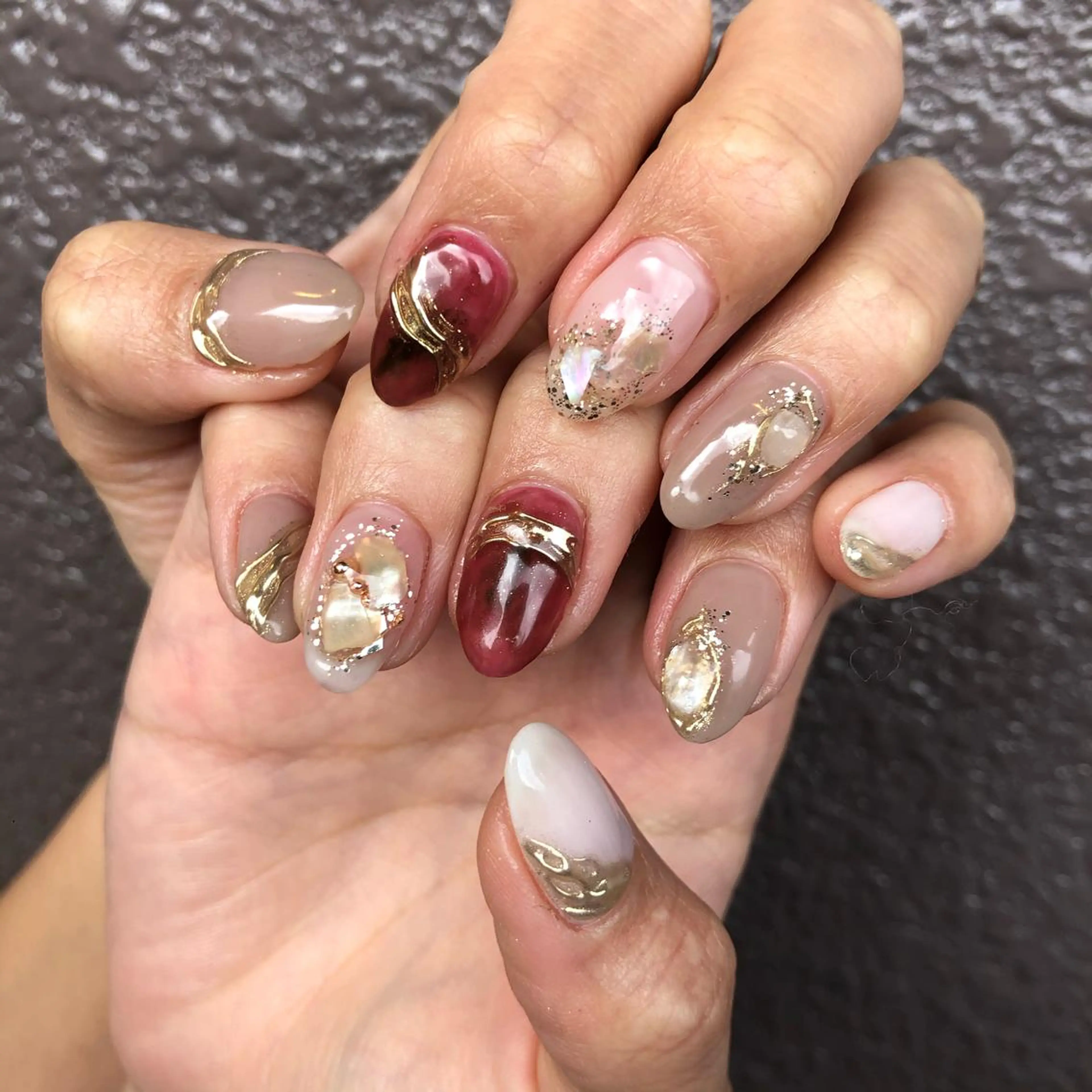 ロング カラー ヘアアレンジ キッズ ネイル マツエク・マツパ 福田 加奈のネイルデザイン