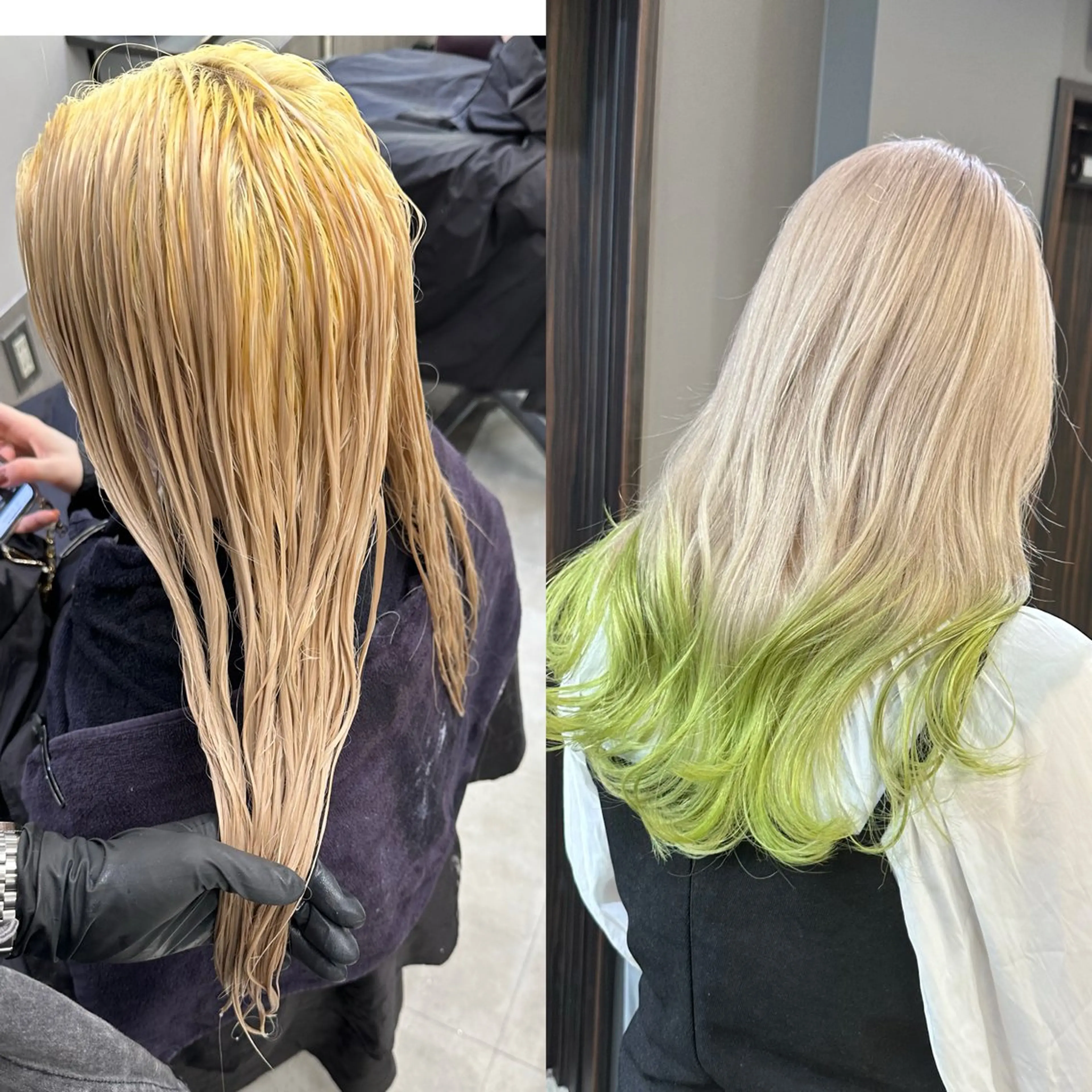 ロング カラー 天神大名/ブリーチ 鶴岡和幸/ハイトーンのヘアスタイル