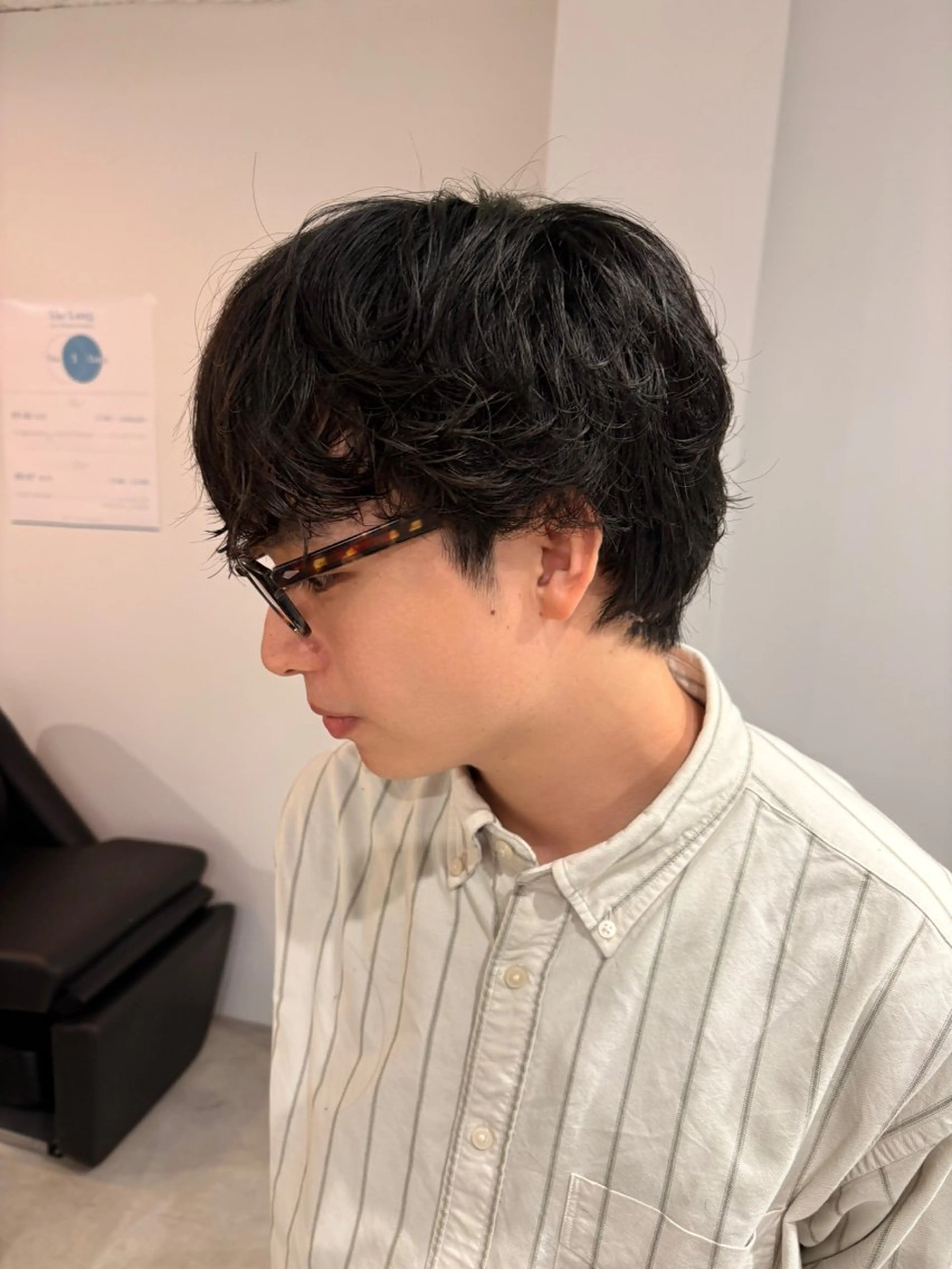 ミディアム パーマ メンズ エイヤ/メンズパーマ 🪮/カラー🌈のヘアスタイル