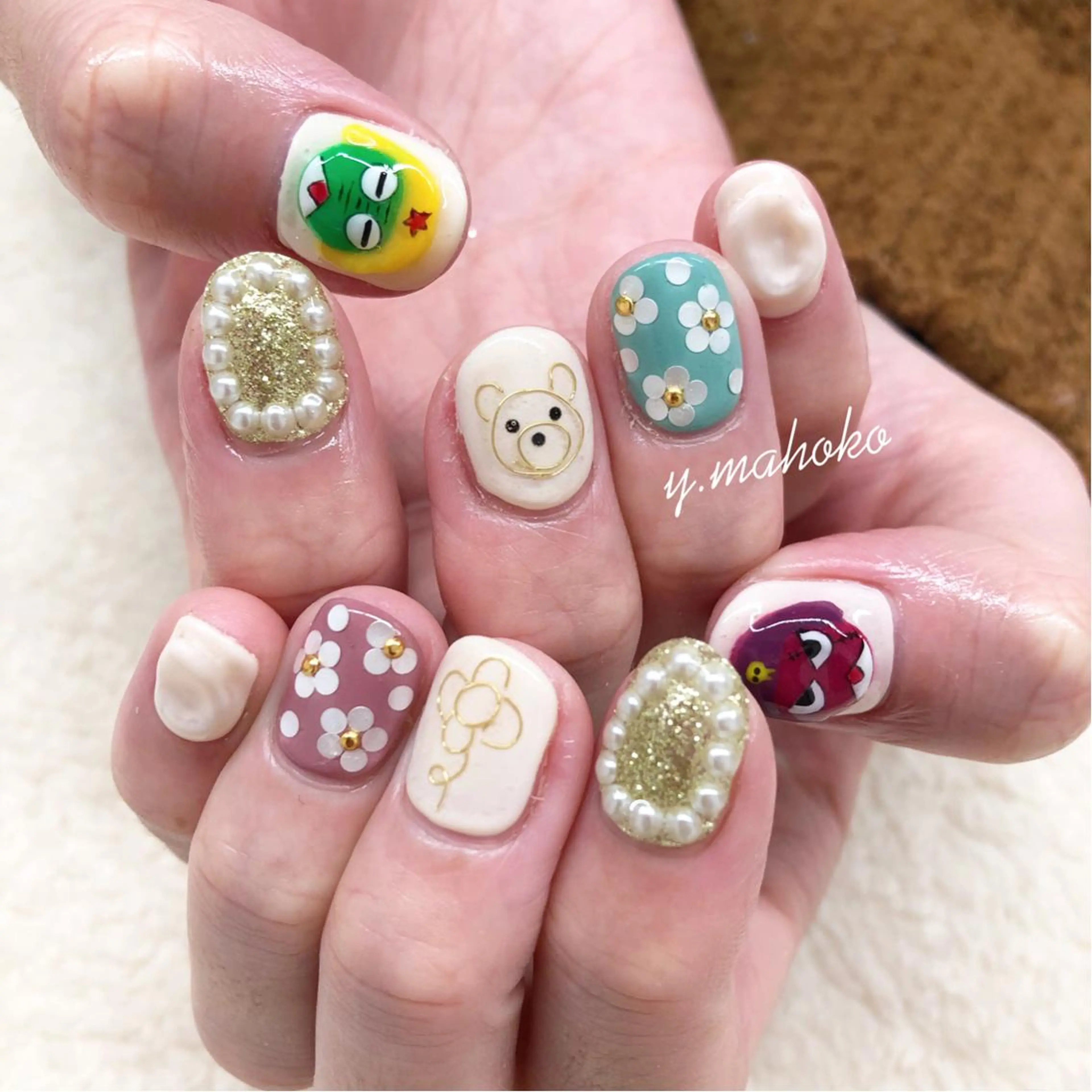 ネイル アートネイル ハンドネイル パラジェル有/ 長さだし/mahoのネイルデザイン