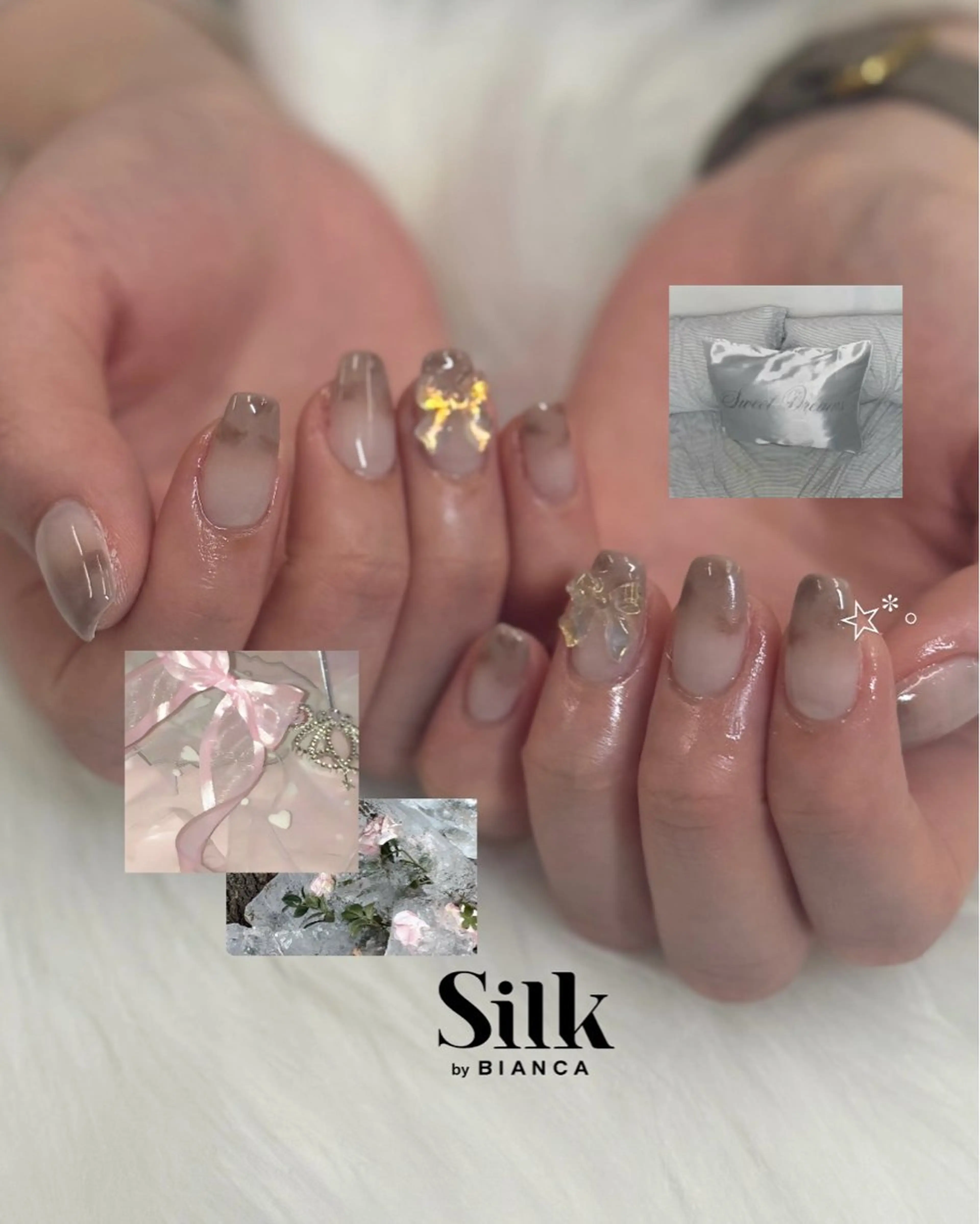 ネイル ハンドネイル 🎀Silk by Bianca陽菜果のネイルデザイン