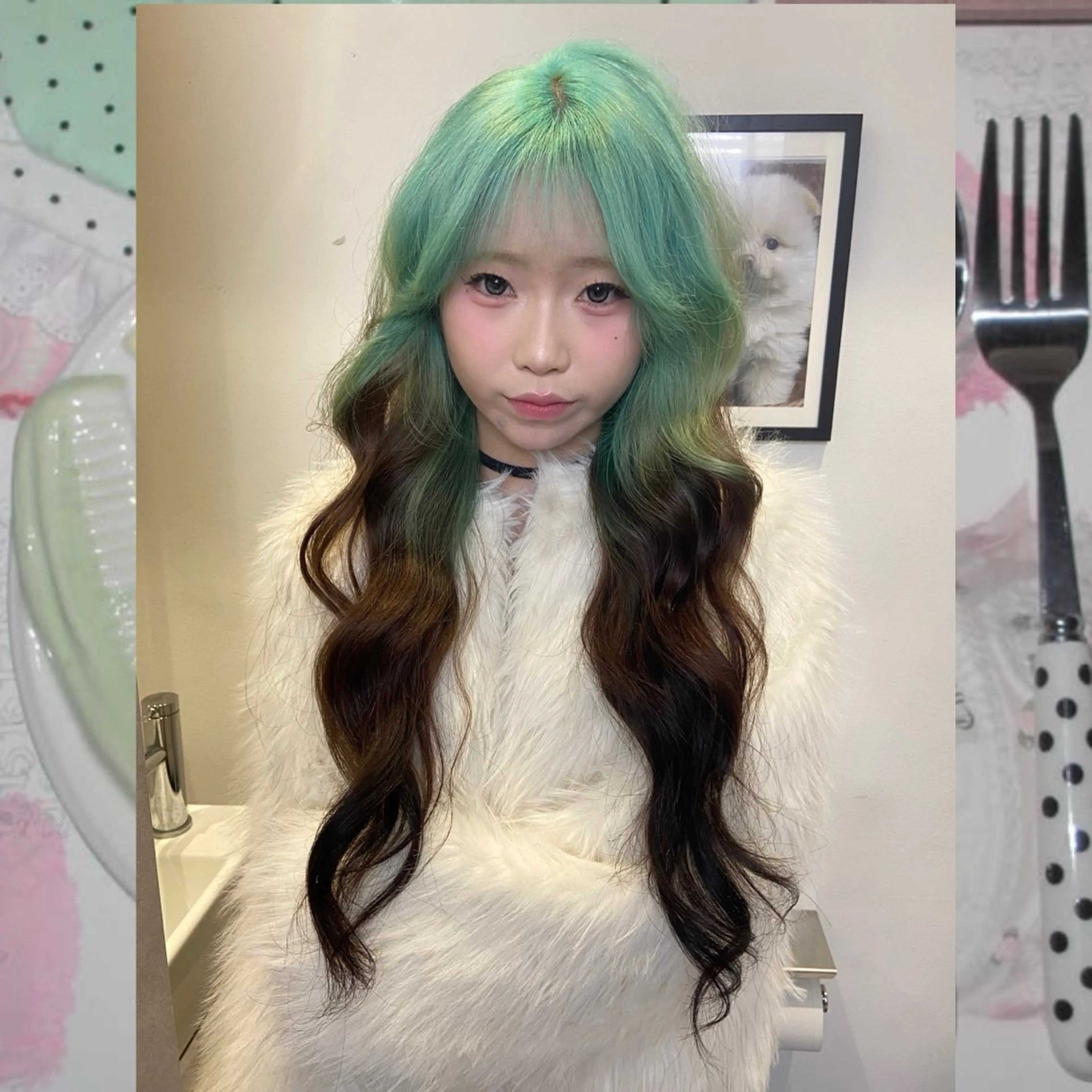 ロング ヘアカラー トリートメント ヘアセット 🎀ハイトーンカラー / RINA🎀のヘアスタイル