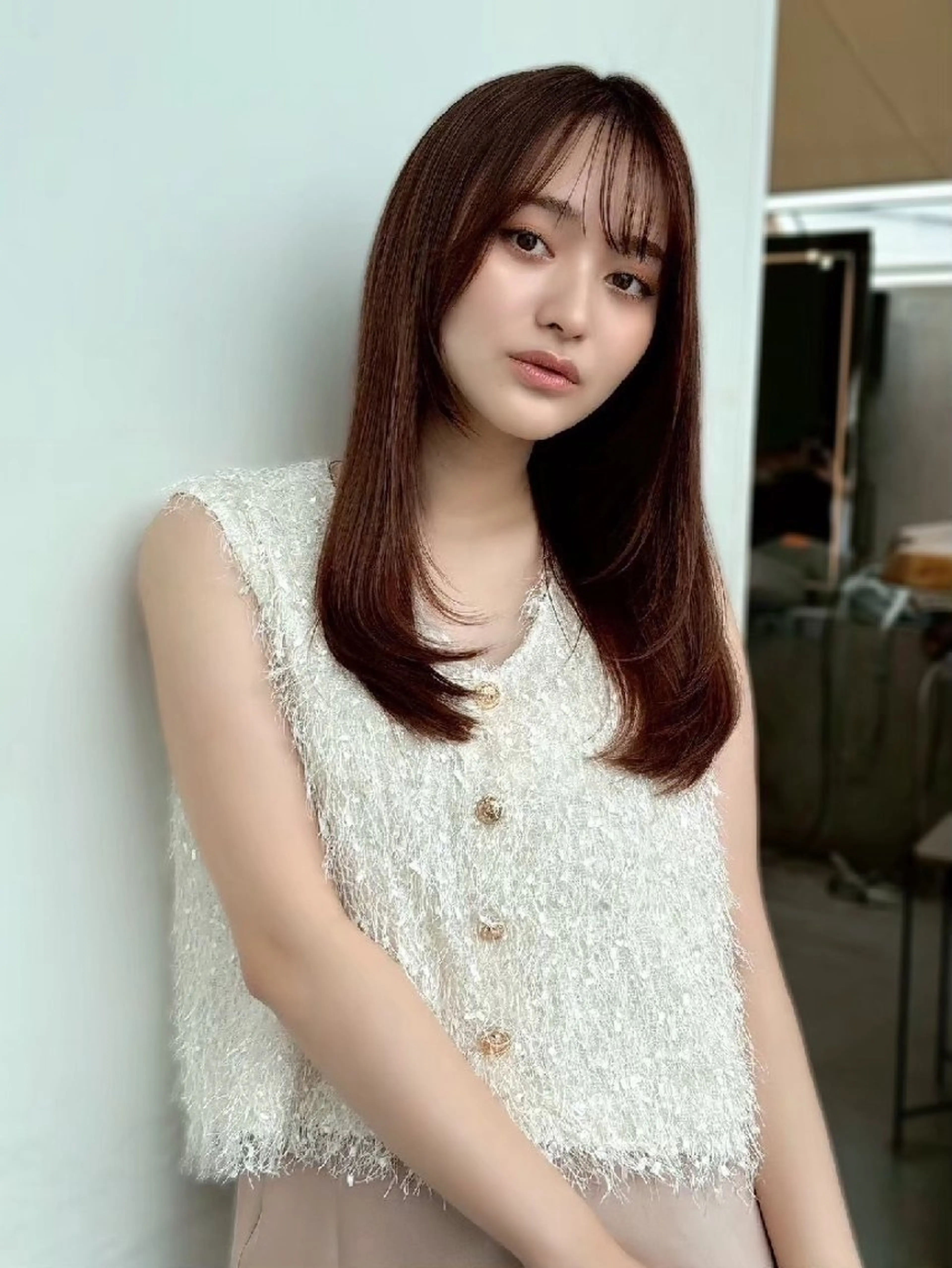 セミロング カラー 𝐑𝐞𝐢𝐧𝐚 💜⋆͛のヘアスタイル