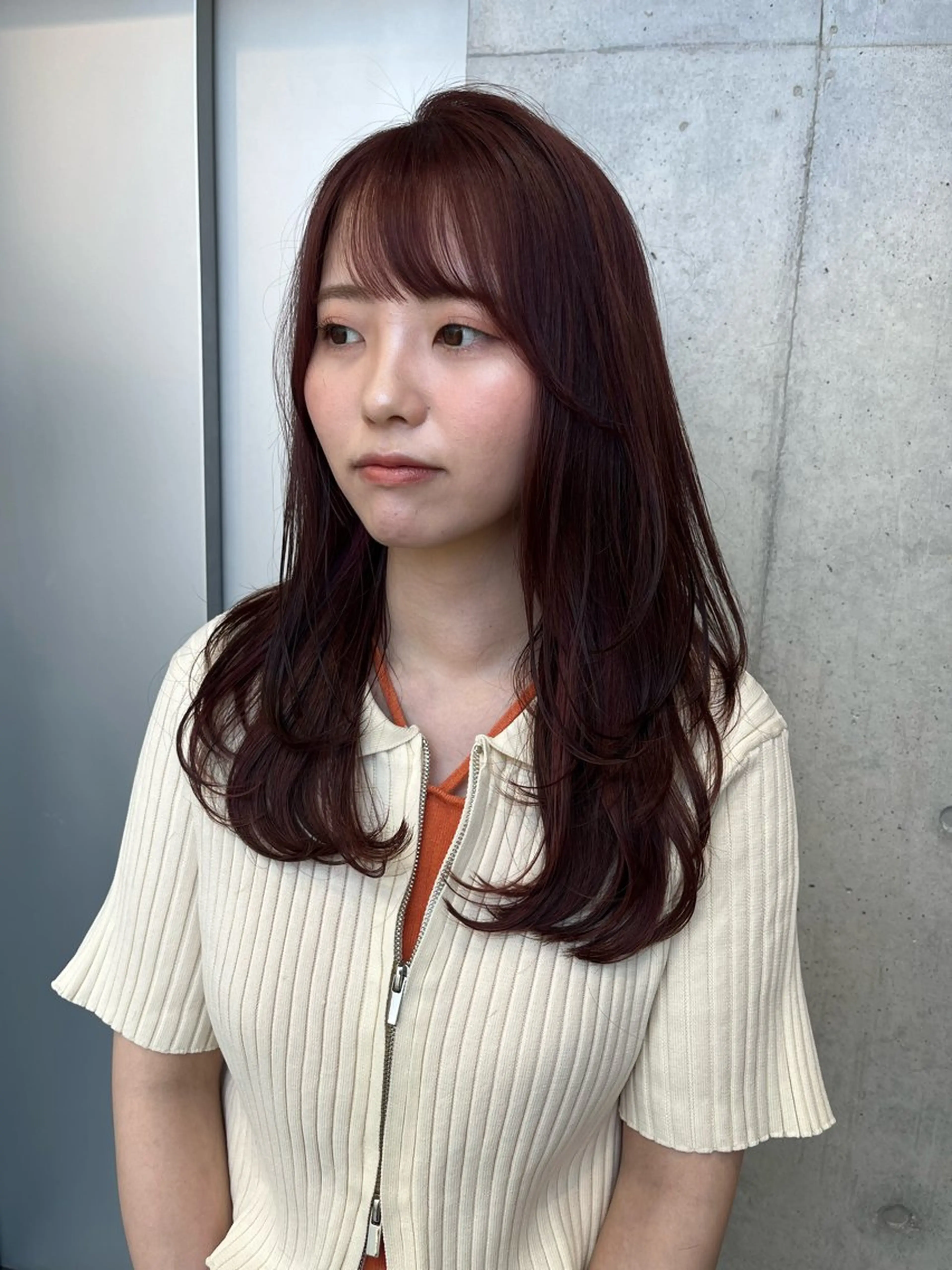 ロング カラー パーマ ヘアアレンジ カット ヘアカラー トリートメント ヘッドスパ 透明感/オリーブ/ グレージュ/YUKAのヘアスタイル